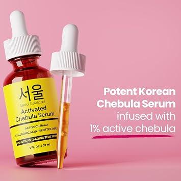 SeoulCeuticals Chebula Active Serum Korean Anti Aging Serum for Face 1oz