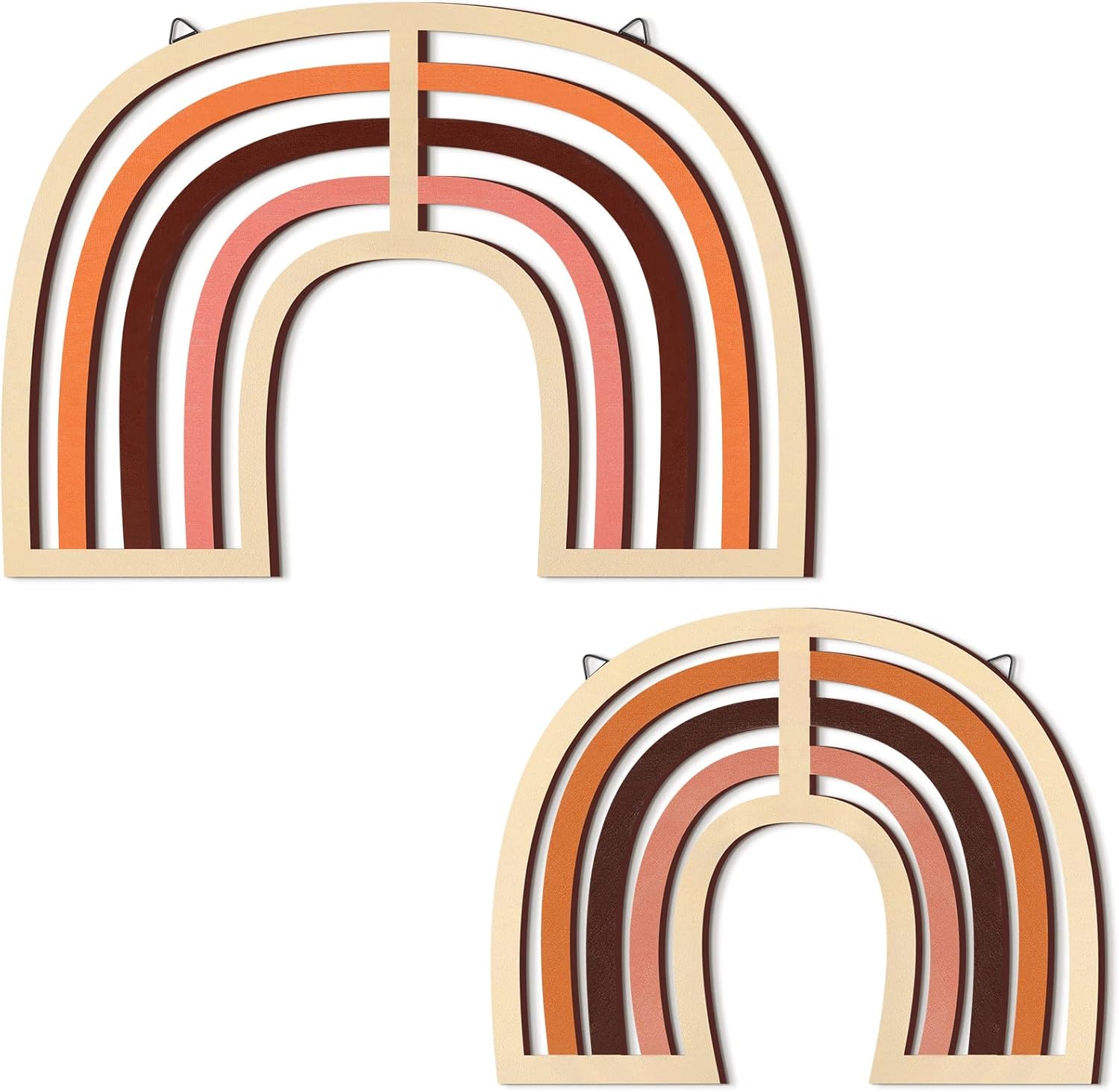 2 Pieces Boho Nursery Decor Rainbow Wood Wall Decor Nursery