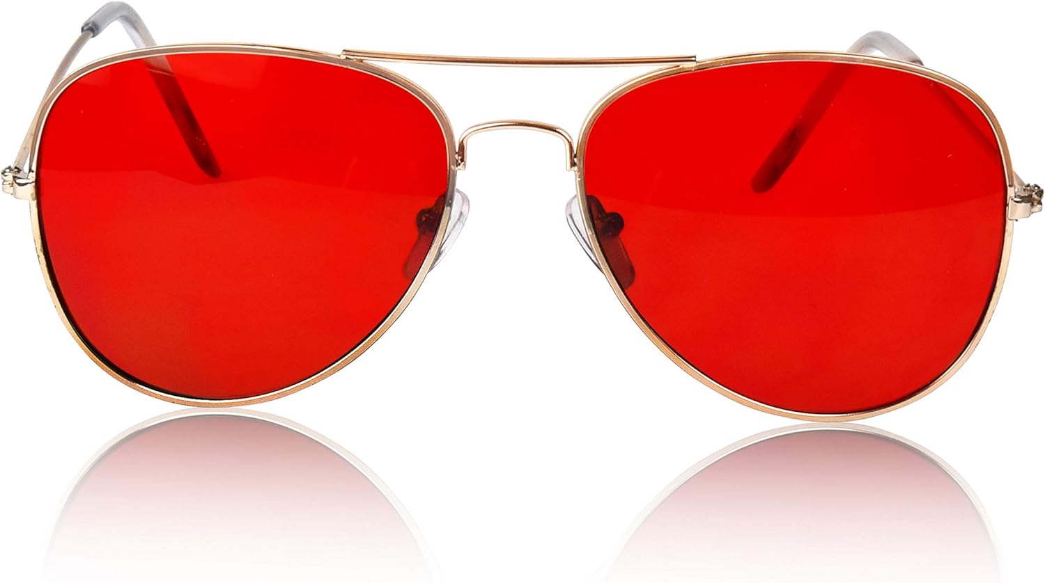 red lens aviator sunglasses