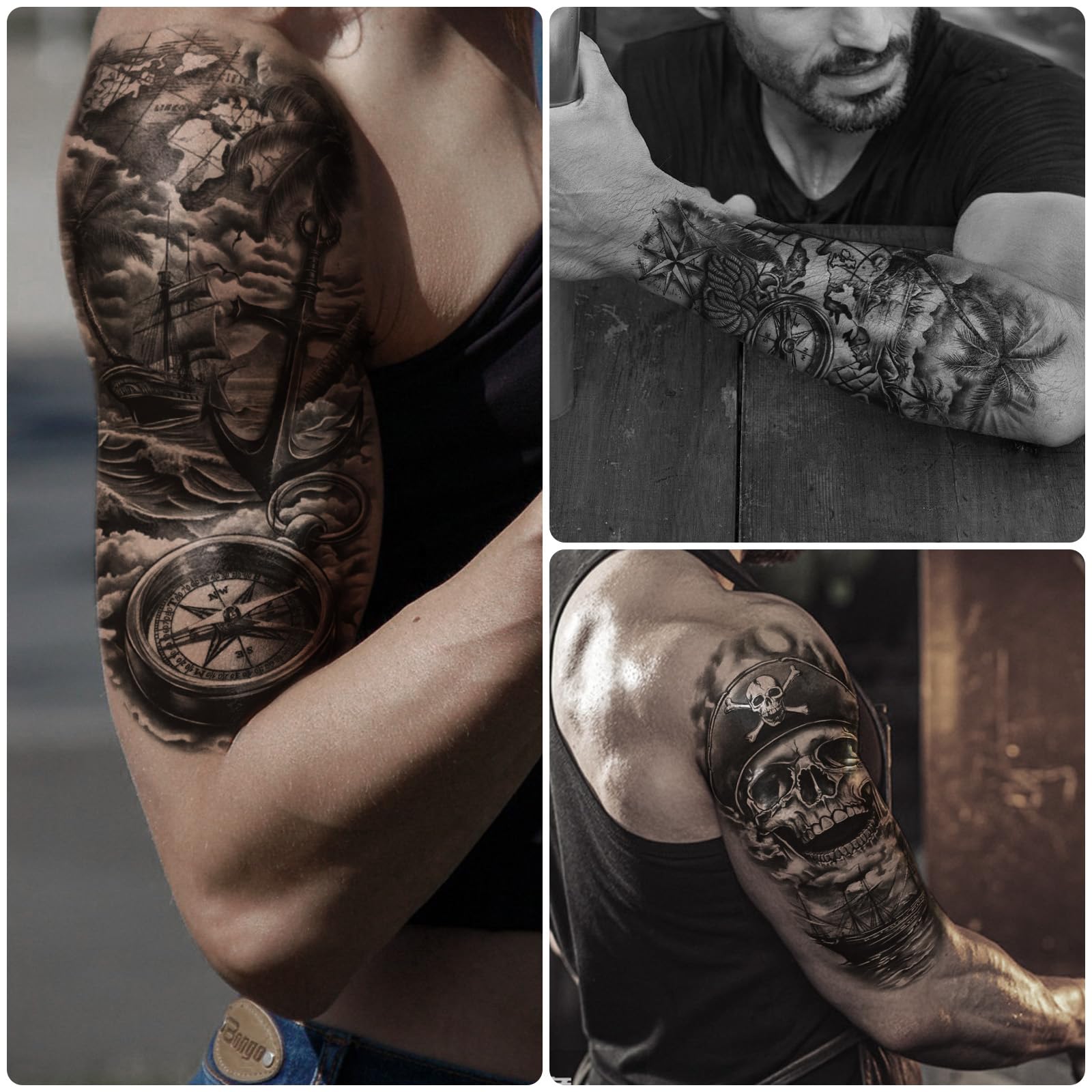 77 Sheets Temporary Tattoos for Adults and Kids - Image 3