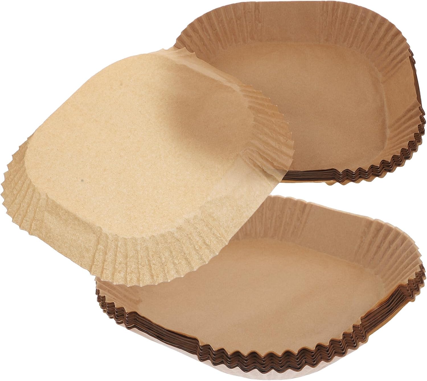 DECHOUS 300 Pcs Air Fryer Paper Liners Non-stick Baking Parchment Sheets Food-grade Oil Absorbent Pads for Oven Cooking and Airfryer Accessories Brown