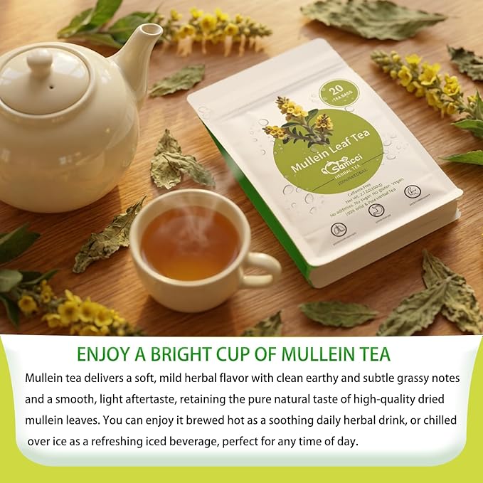 Té de Gordolobo en Saquitos, 20 Unidades, 100% Puro y Sin Cafeína miniatura 3