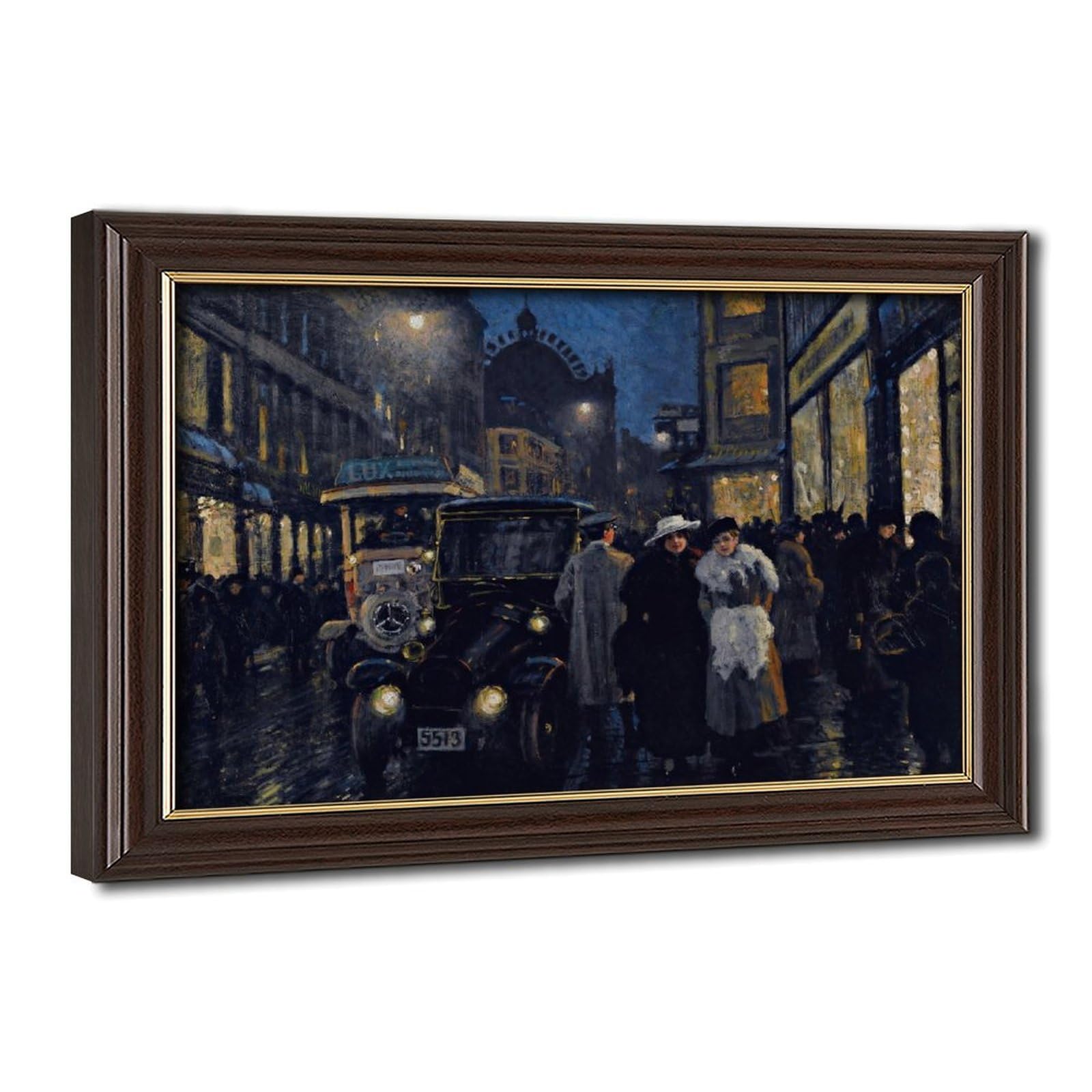WCYB Evening Stroll on The Boulevard by Paul Gustav Fischer Reproductio Prints Posters Canvas Deco Paintings Wall Art For Office Living Room Hangable Frame