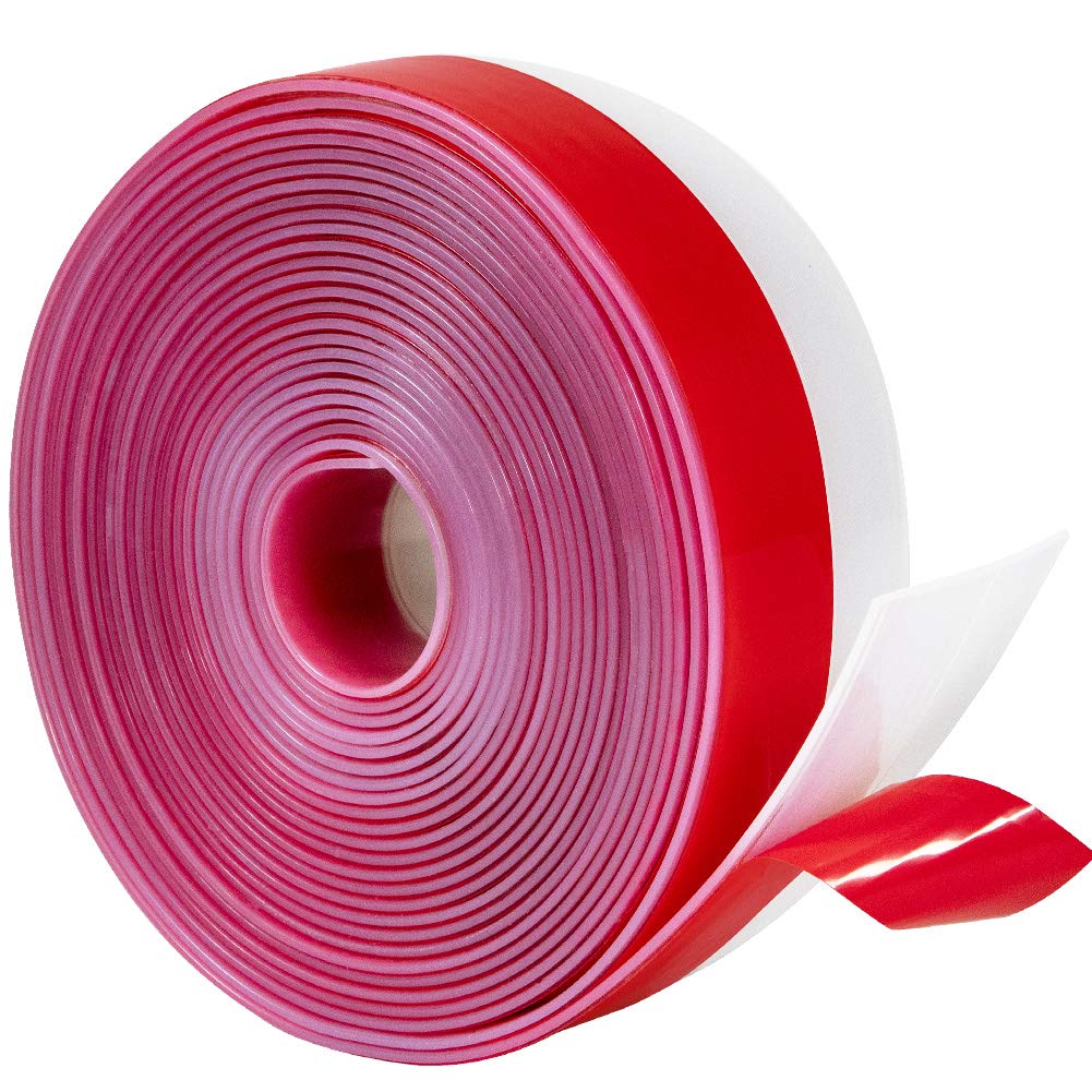 TORRAMISilicone Door Sweep Draft Stopper, Noise Blocker, 2 inch Width 20 Feet Length, Seal Insulation for Door Under Bottom, Gap, Side, Glass Shower Door, Sliding Door, Transparent