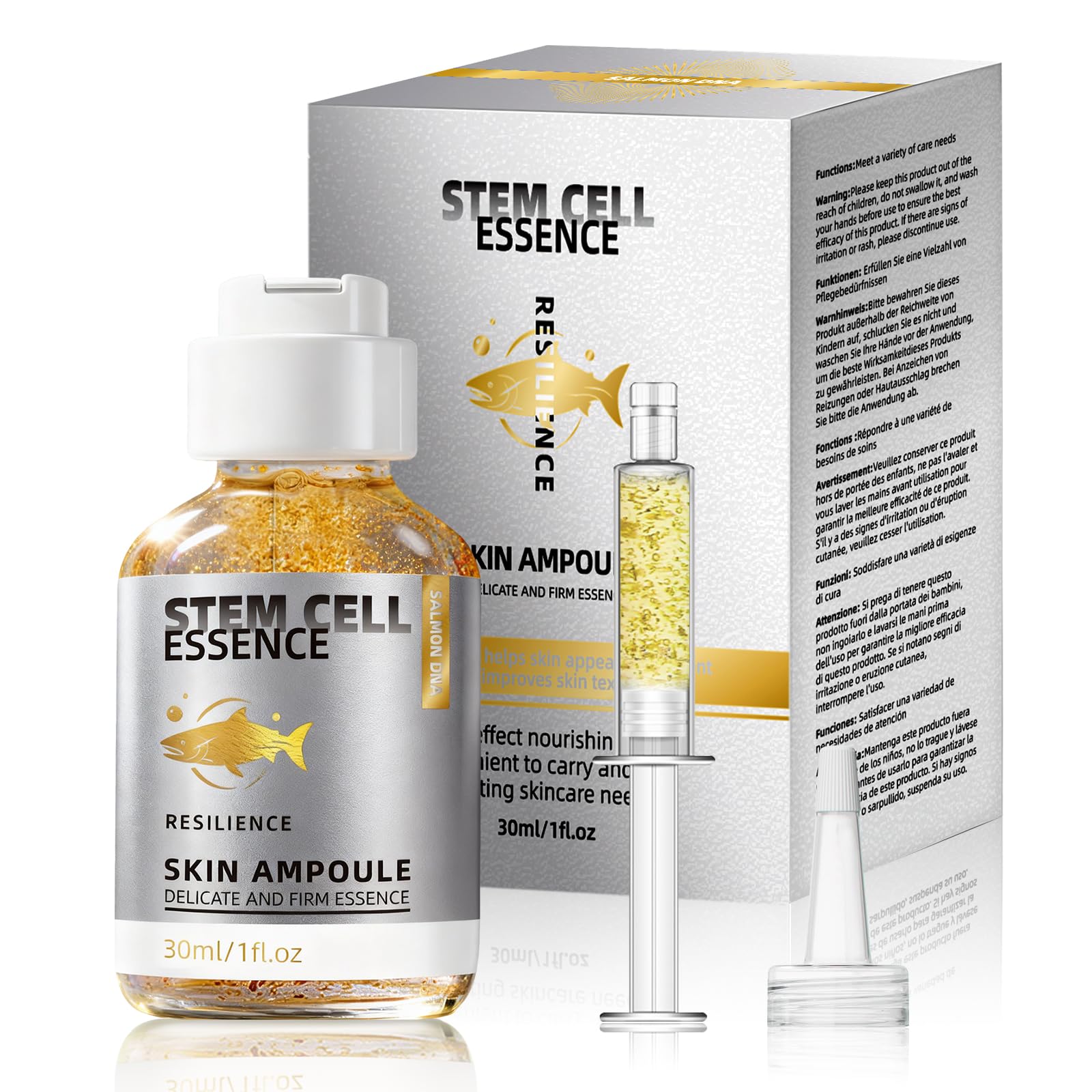 Salmon DNA Serum Salmon DNA Microneedling Serums for Face and Body Anti-Aging Hydration Booster Skin Repair Brightening Firming
