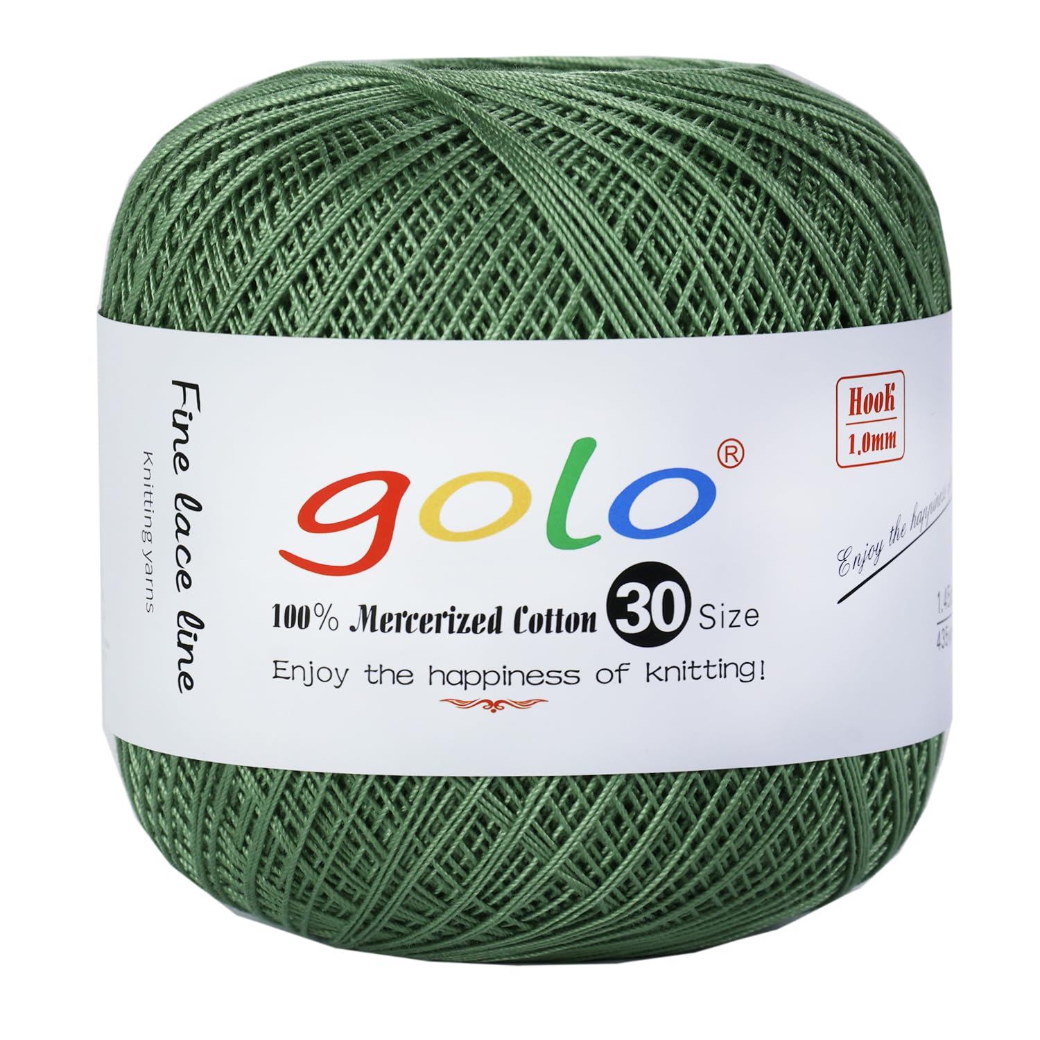 golo Crochet Thread Size 30 Yarn for Hand Kniting Yarn for Tatting Avocado 267