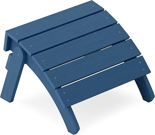 Miniatura 15 de YEFU Adirondack - Otomana para patio, reposapiés Adirondack, reposapiés plegable Adirondack para exteriores, porche, patio trasero, jardín, fogatas