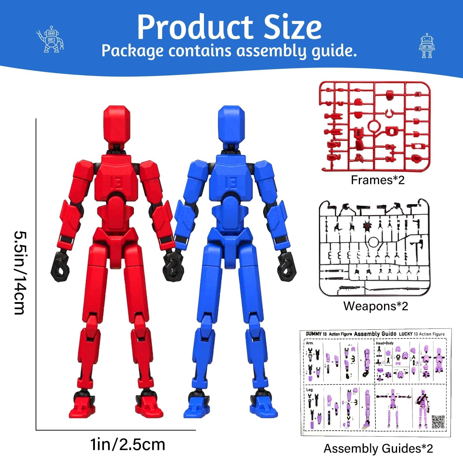 DKIIL NOIYB T13 Actiefiguur, 3D-print van beweegbare figuren