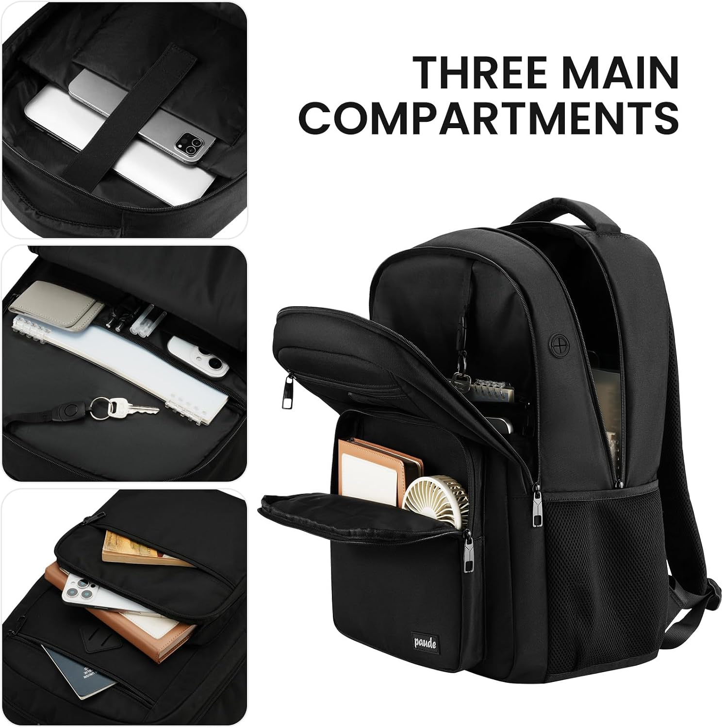 Paude Black Backpack School Backpack Teens