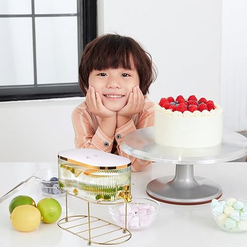 Miniatura 4 de SOLUSTRE Soporte dispensador de bebidas de metal, soporte dispensador de bebidas con marco de hierro dorado, dispensador de bebidas, soporte