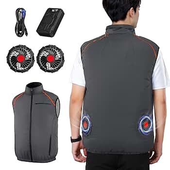 ❤️新品❤️ 体感-16℃ 空調作業服 ベスト ファン付き作業服 暴風 強力 アタックベース 空調風神服 チタンフードベスト 5540 単品 極涼