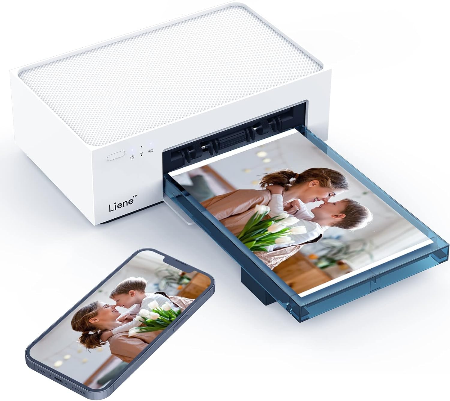 Liene Fotodrucker Smartphone, 10X15 mit 20 Fotopapiers/Patrone, WiFi