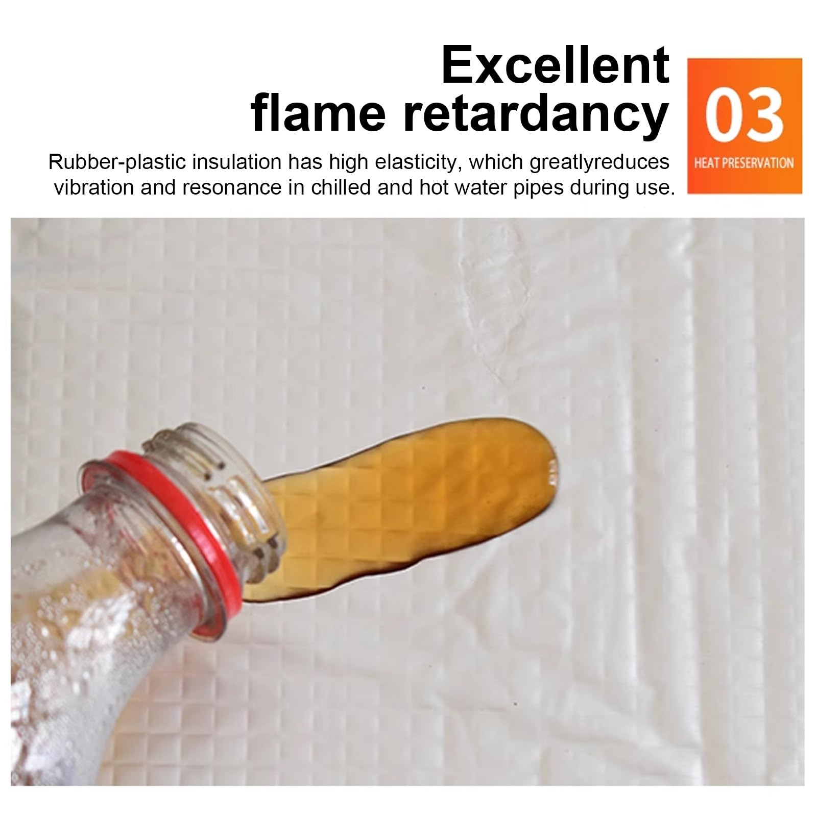 Autoadhesivo, aislamiento de papel de aluminio y algodón aislante acústico, reflector de radiador, fácil de instalar, el respaldo es firme y no se caerá.(1*2m/3.2*6.6ft,25MM(THK))