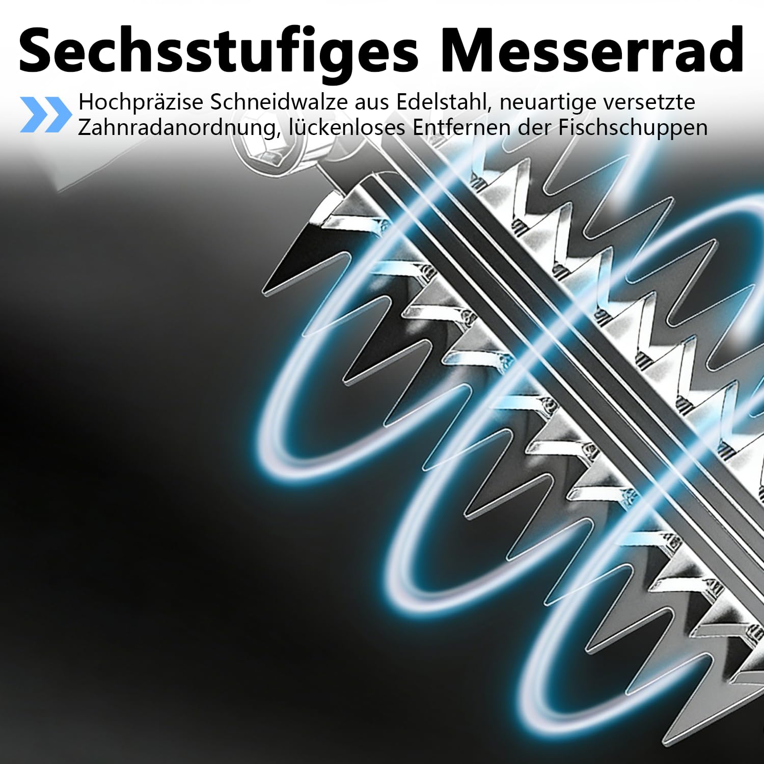 Fischentschupper, Elektrischer Entschupper für Fisch, Edelstahl Fischschuppen Entferner Fisch Scaler mit Intelligenter Schalter, Wasserdicht Fischschupper für Fischmärkte Restaurants Küchen
