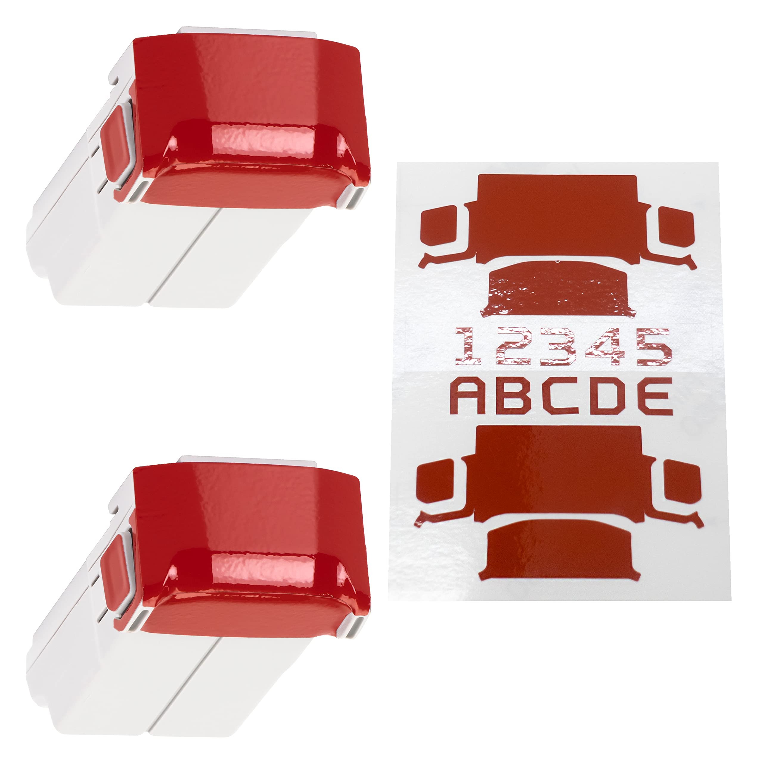 WRAPGRADE Skin Stickers Compatible with DJI Mini 4 Pro/Mini 3 Series | Two Batteries (Super RED)