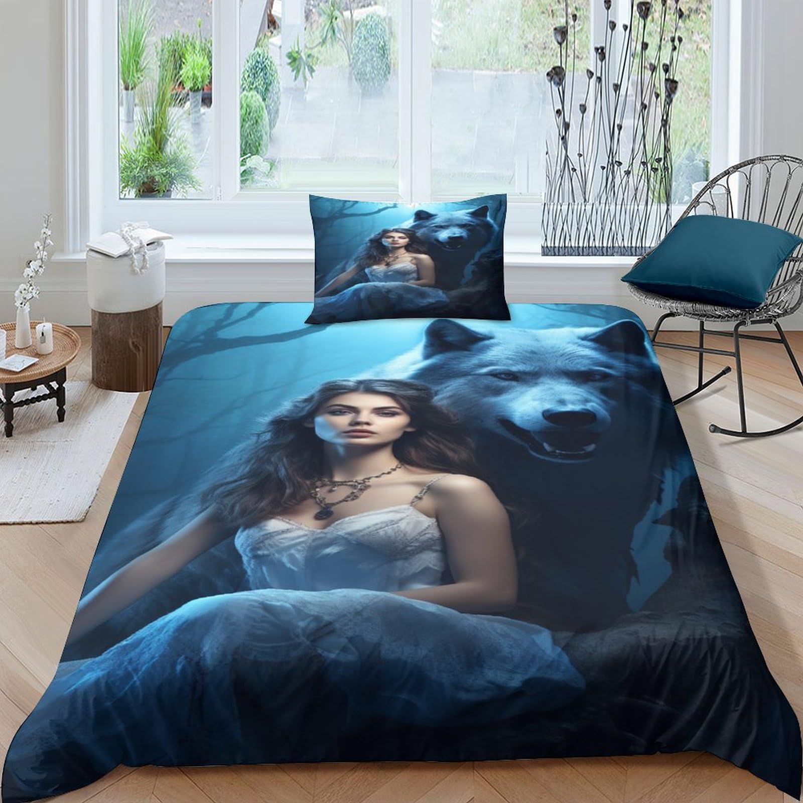 Housse de couette loup 3D en microfibre pour transformer la chambre d'un enfant