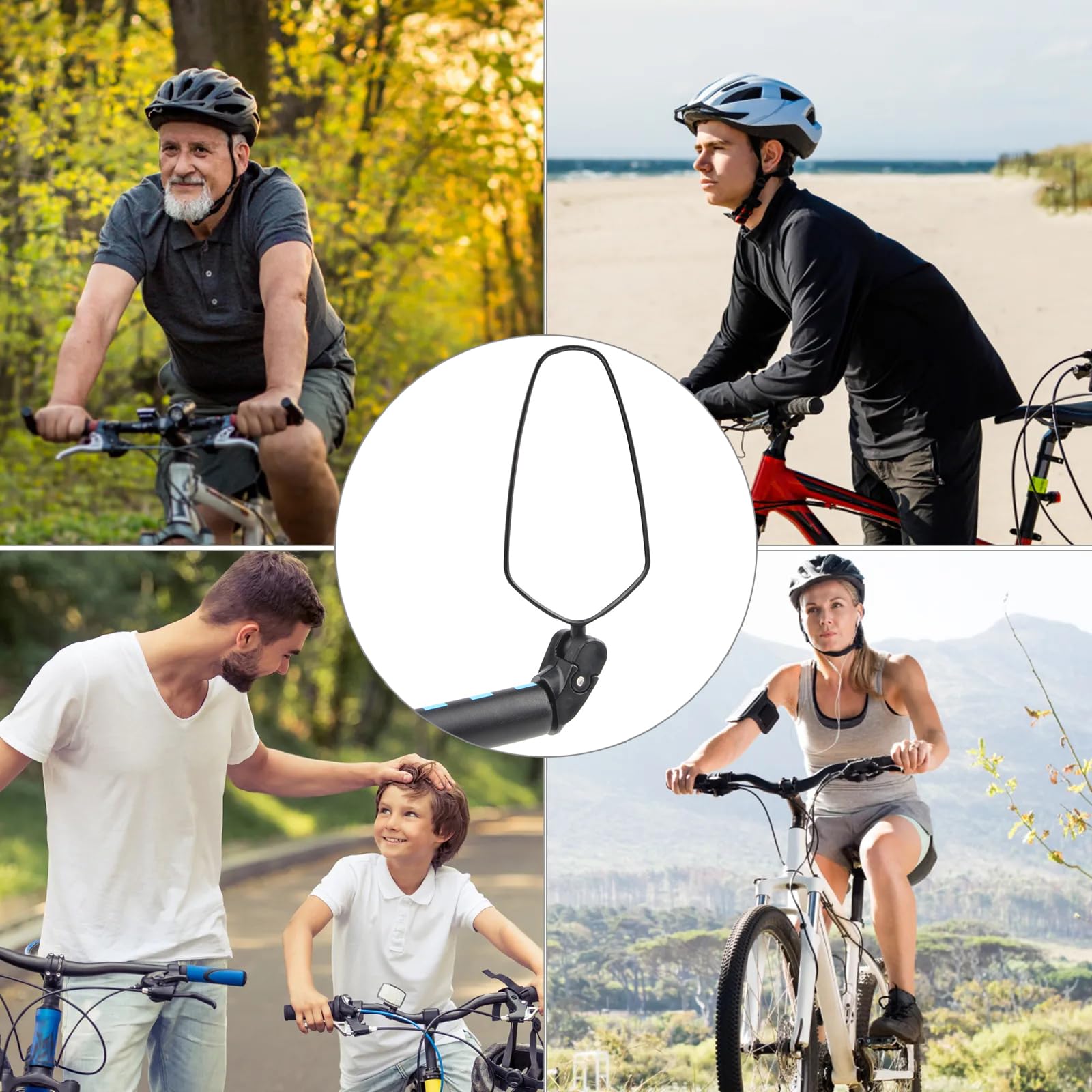 Per Manubrio 22-32mm Specchietti Bici Girevoli 360° | 2 Pezzi Per Manubrio | Visione Grandangolare Per Bici, Scooter E Moto Accessori Bici Elettrica - Foto 9