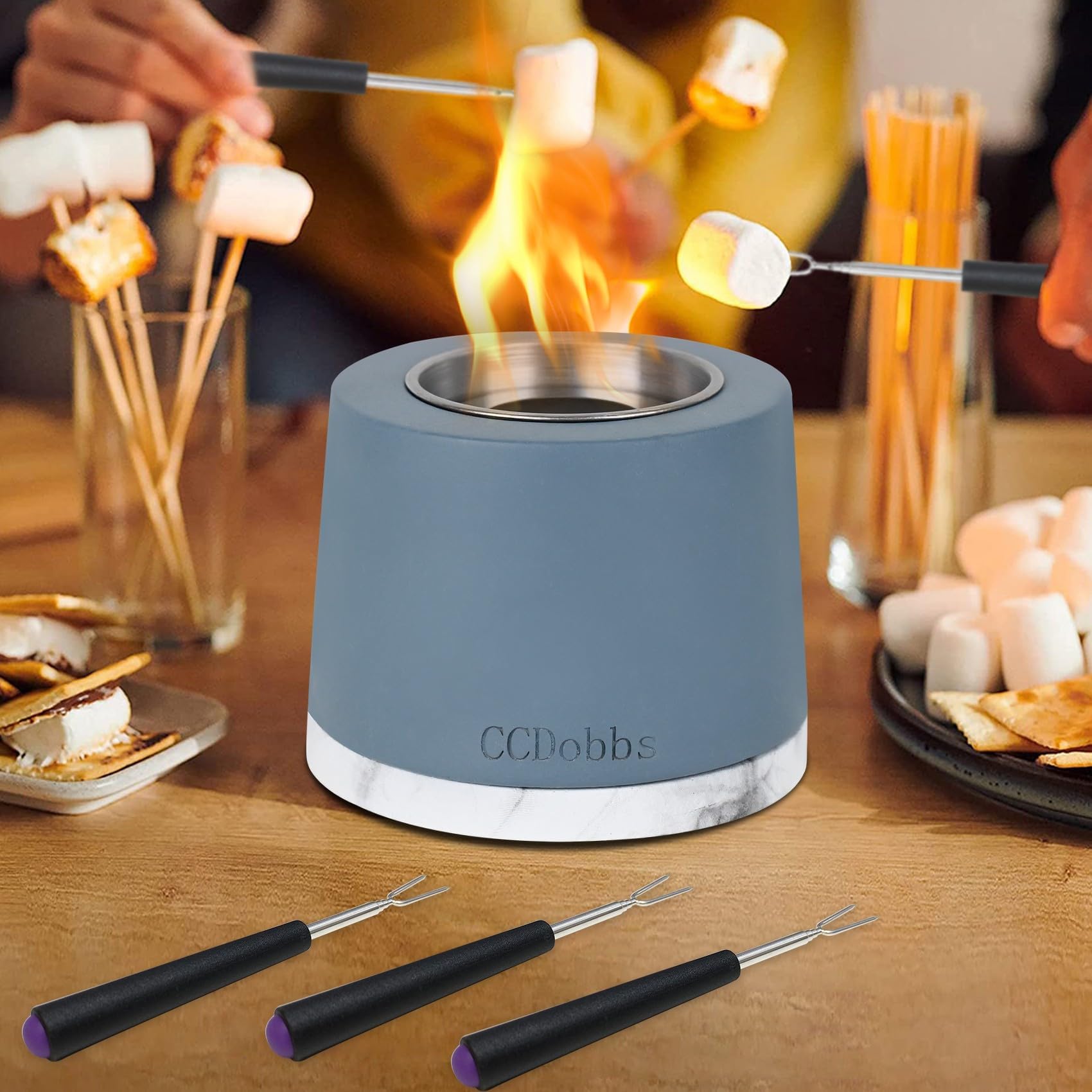 GLM,Tabletop Fire Pit, Indoor Smores Maker, Portable Fire