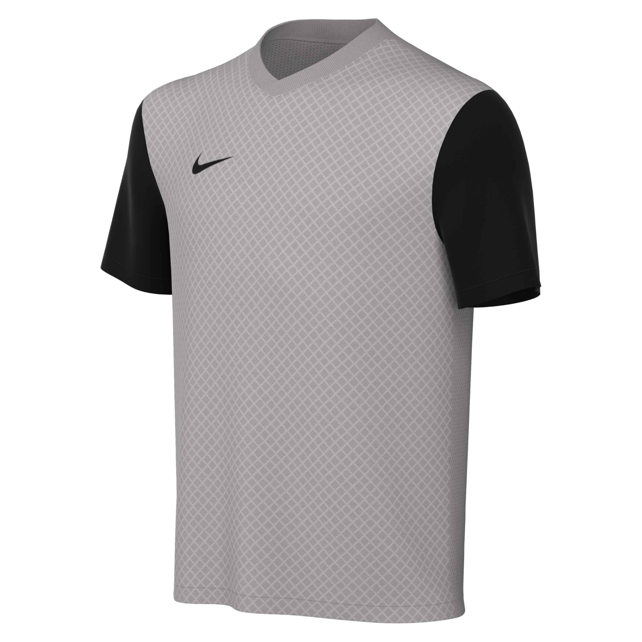 NIKE DH8389-052 Y NK DF Tiempo PREM II JSY SS T-Shirt Unisex Pewter Grey/Black/Black Size S