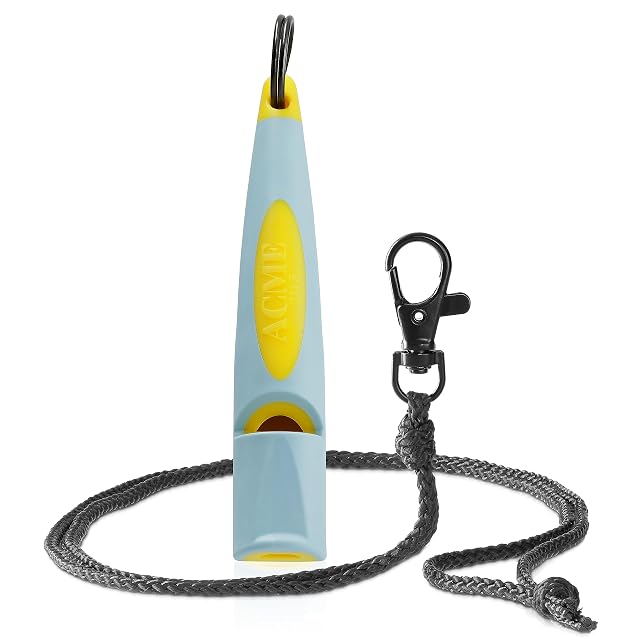 ACME Silbato para perros n.º 211,5 (actualización de 2023) con cordón para silbato en negro mate