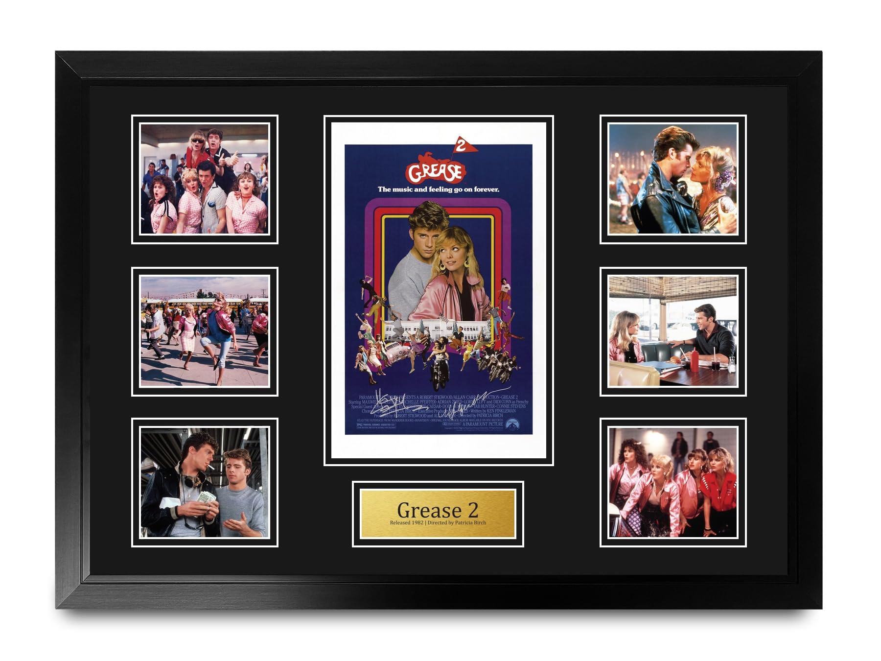HWC Trading Grease 2 Podpisany Plakat Filmowy A2 Deluxe w Ramie