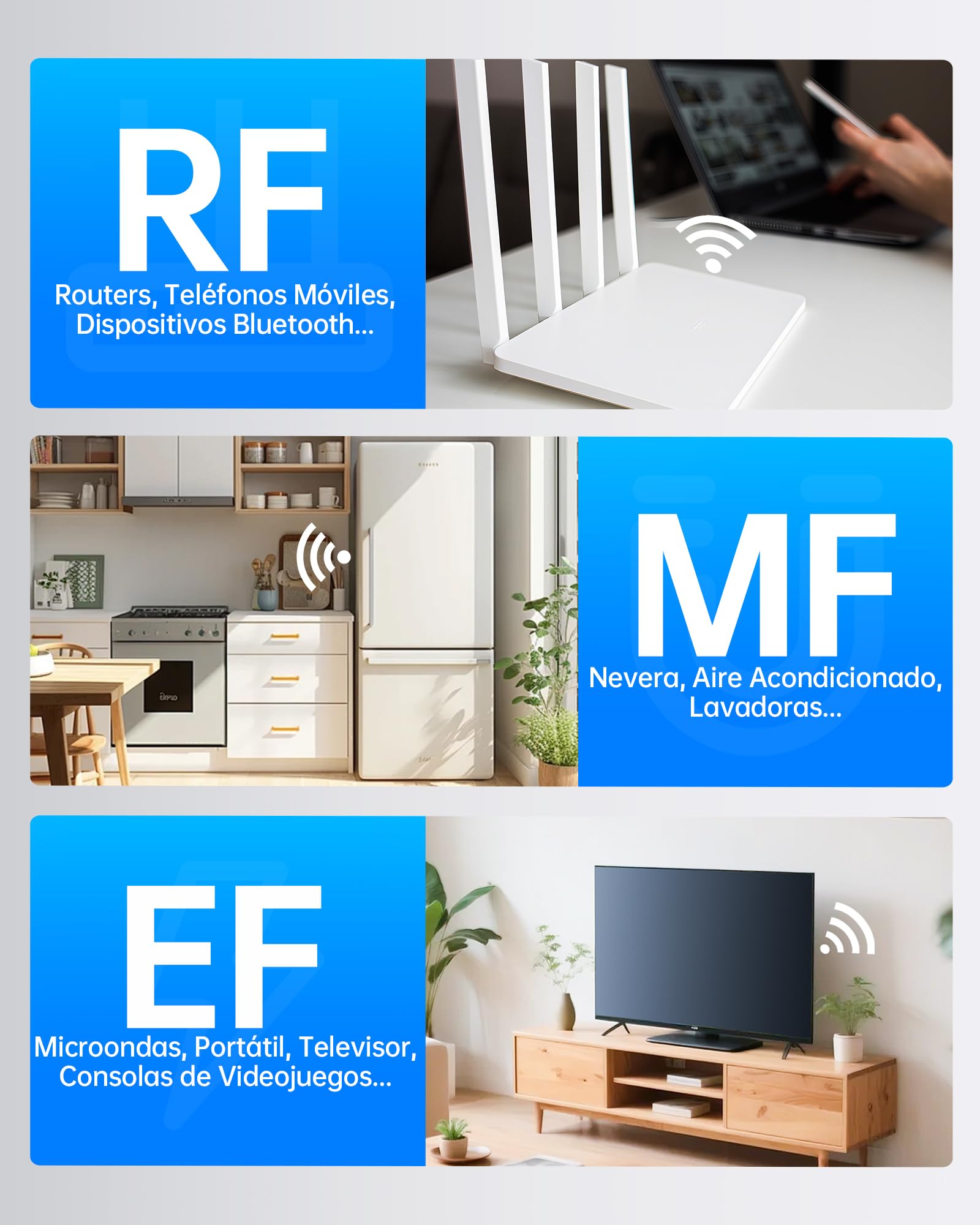 FNIRSI Medidor EMF ERD-10, Detector de Radiación EMF 4 en 1 con Modo de Curva, Lector EMF Recargable, Detector de Radiofrecuencia de Campo Electromagnético Para el Hogar, para Hogar, Oficina, Exterior