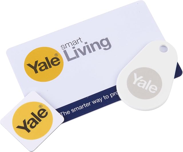 Yale P-YD-01-CON-RFIDM Smart Door Lock Accessory Bundle - Key Card, Key Tag and Phone Tag, White