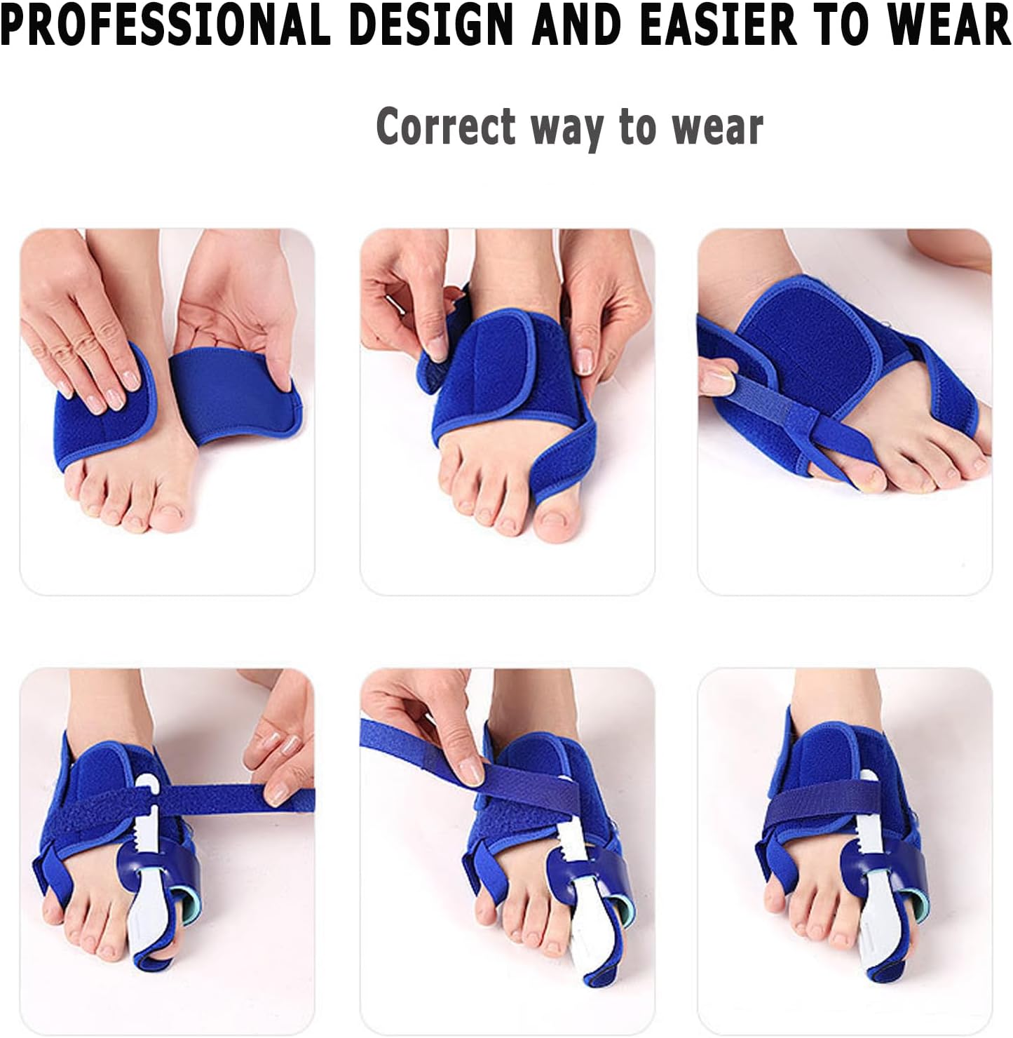 TsoLay Orthopedic Bunion Toe Straightener, Non-Slip Toe Straighteners, Adjustable Orthopedic Bunions Correction with Adjustable Strength Straps, for Day/Night Bunion Relief