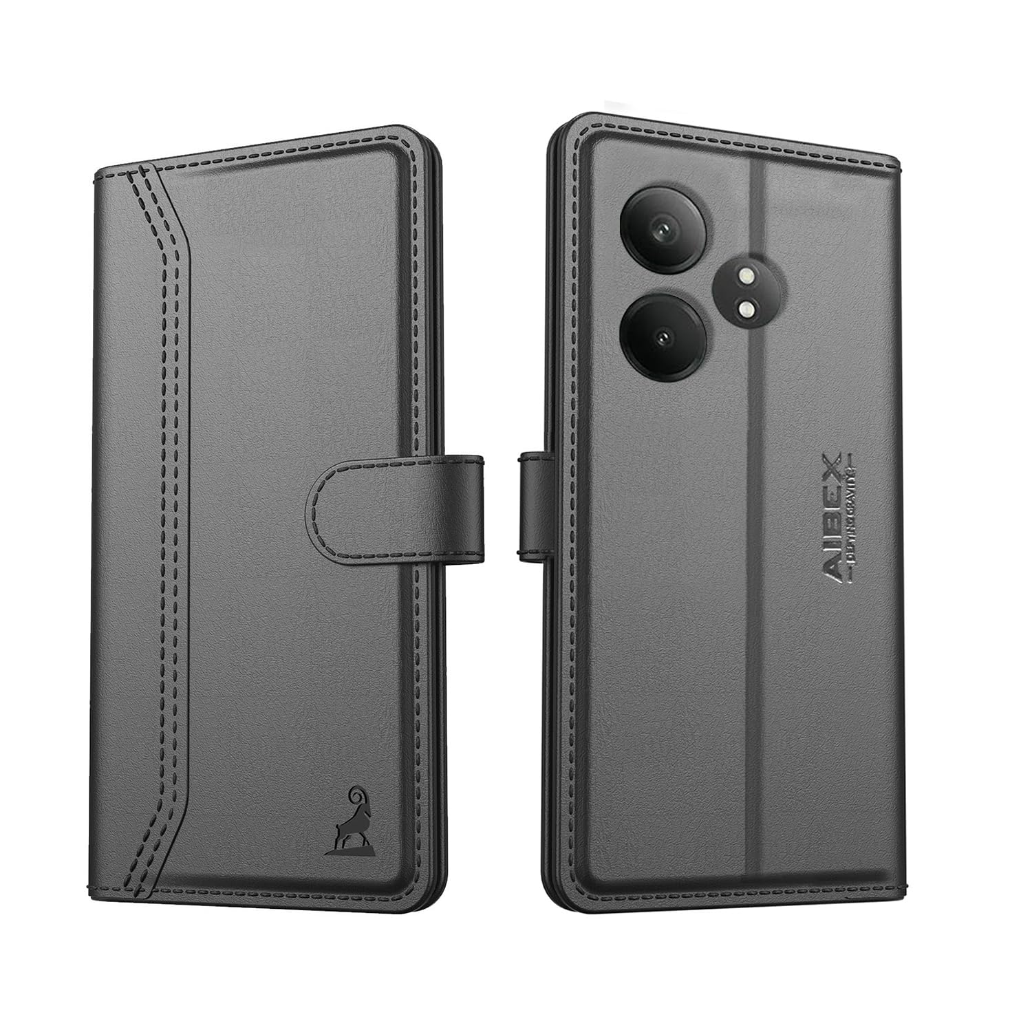 AIBEX ® Realme GT 6T 5G Flip Cover Leather Finish | Inside TPU with Card Pockets | Wallet Stand | Complete Protection Flip Case Black (B0D6B8WF4K) Amazon Price History, Amazon Price Tracker