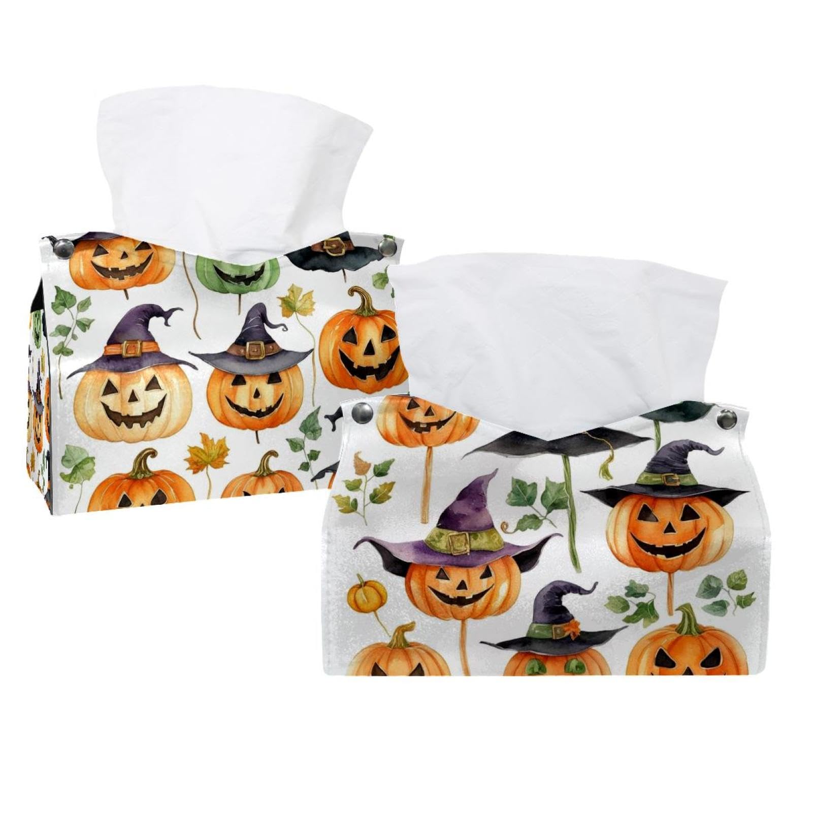 Housse de boîte à mouchoirs velours flanelle imperméable lot de 2