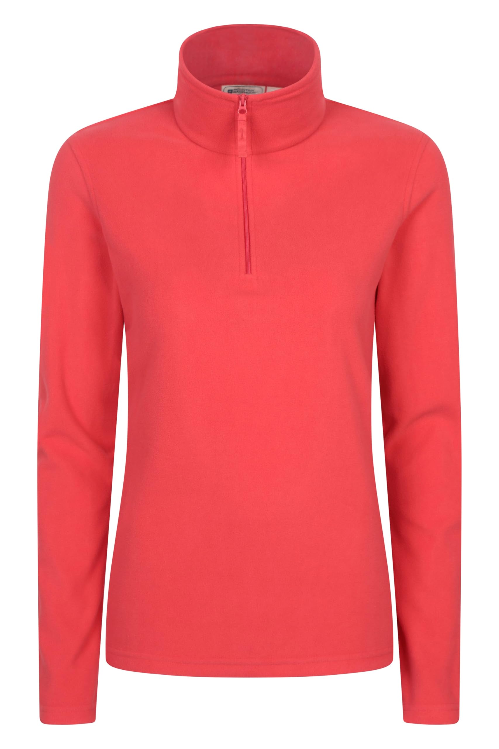 Mountain Warehouse Camber II Womens Fleece - Lightweight Half Zip Sweatshirt - Outdoors, Travel Active Red (Plain) XXS