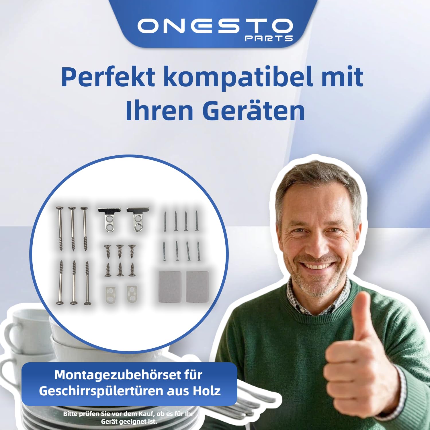 Spülmaschinentür Montagesatz Bosch 618833 00618833, Vollversenkbare Frontplatte Ersatz Kompatibel mit Neff Geschirrspülern