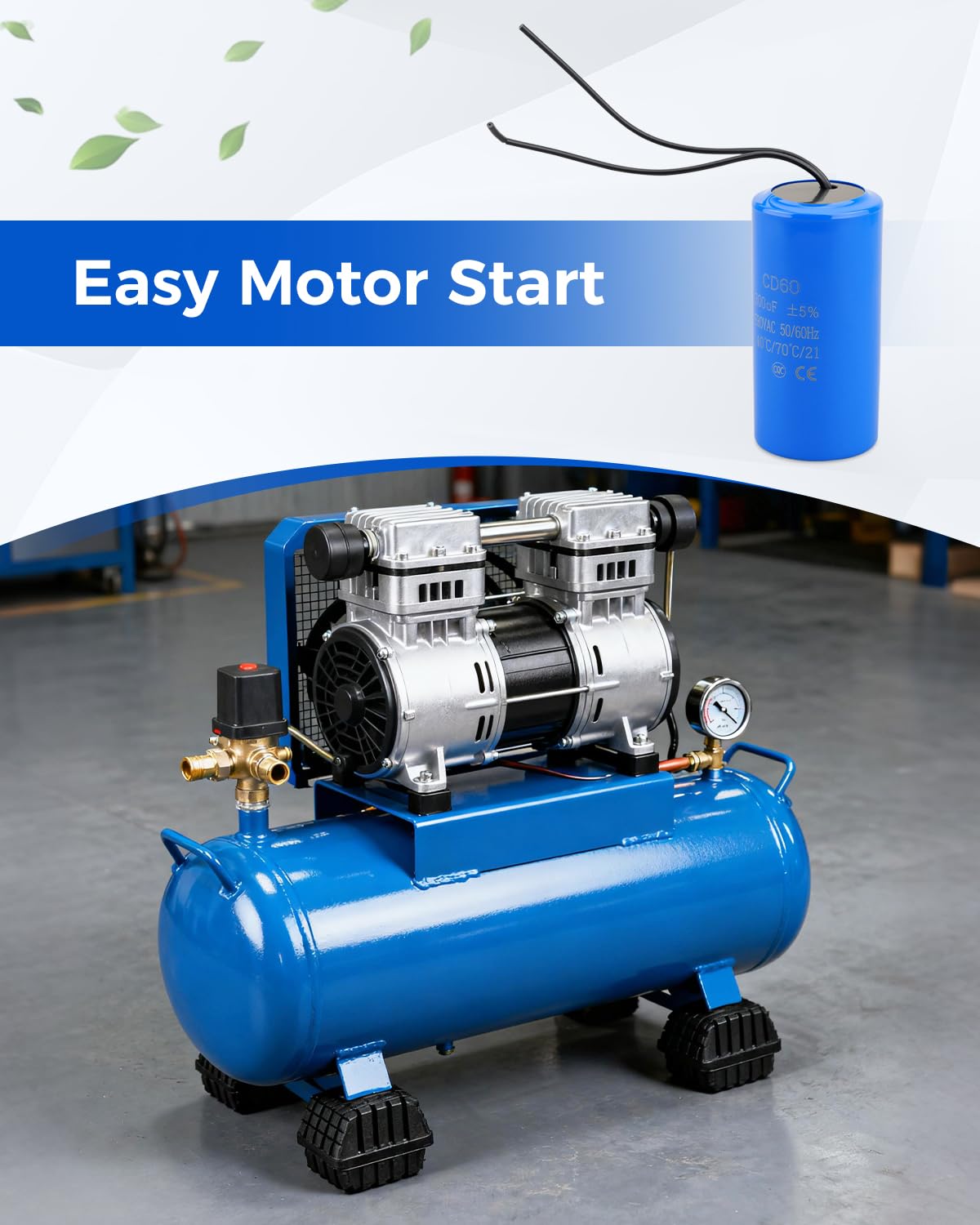 CD60 Motor Start Capacitor 300 uF/MFD 330VAC Fit for Electric Motor Starting