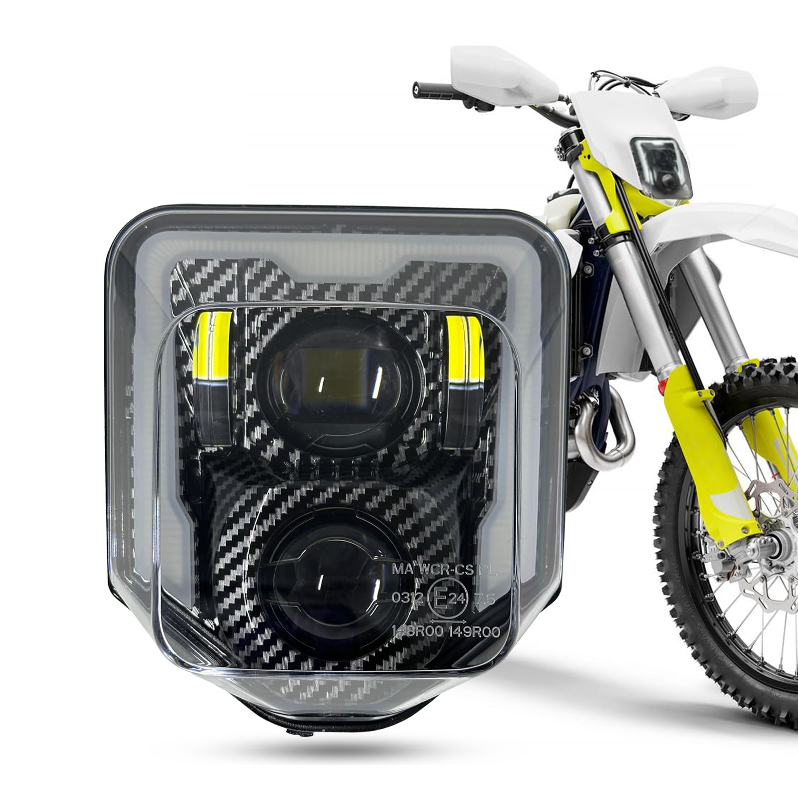 Fari LED per Husqvarna 2014-2023 701 Enduro 701 SuperMoto FE250 FE350 FE450 FE501 FE501S TE150 TE250i TE300i (Carbonio ABS)