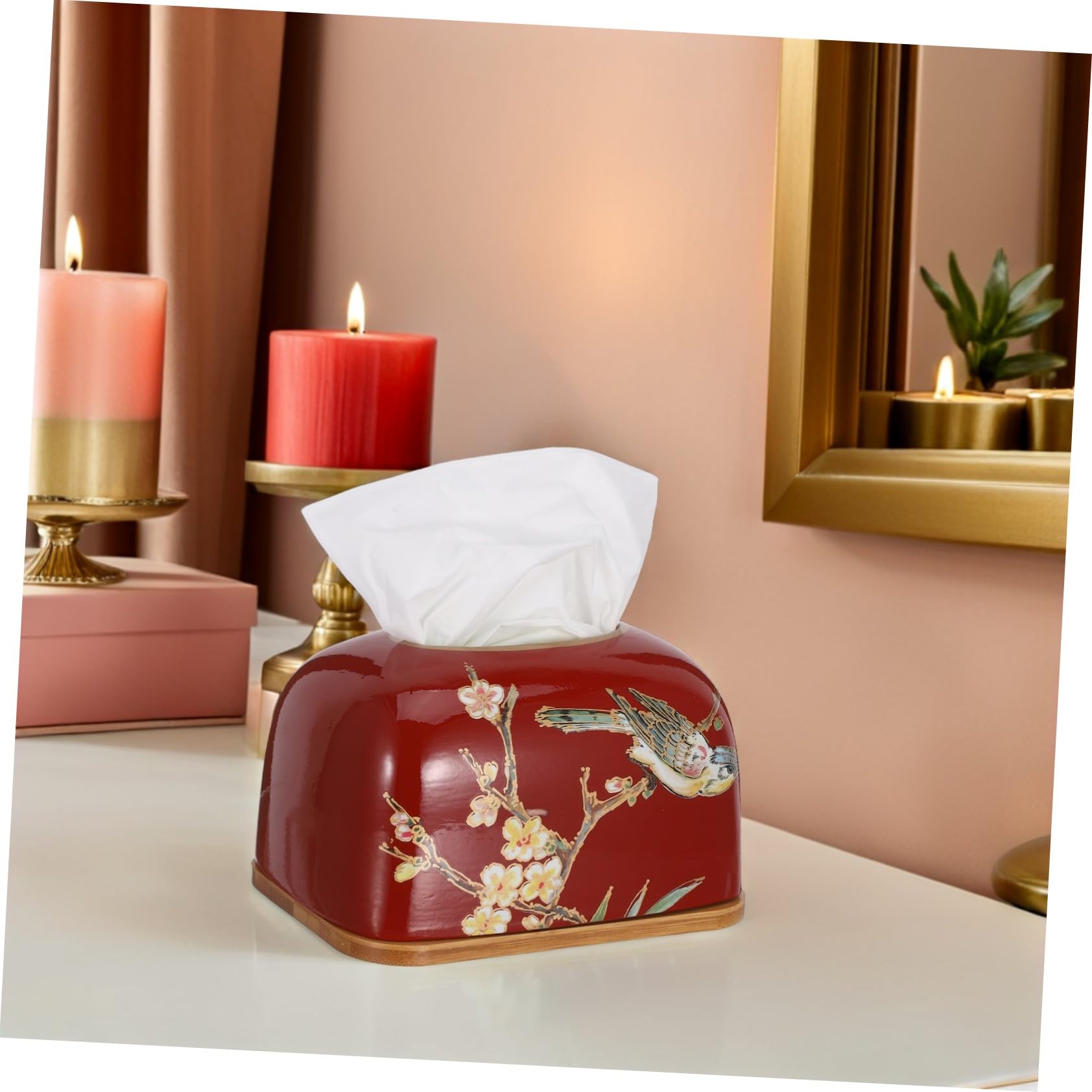 Mipcase Pojemnik Na Chusteczki Higieniczne Ceramiczny Pojemnik Dozownik Chusteczek Higienicznych Ceramiczna Osłona Na Chusteczki Z