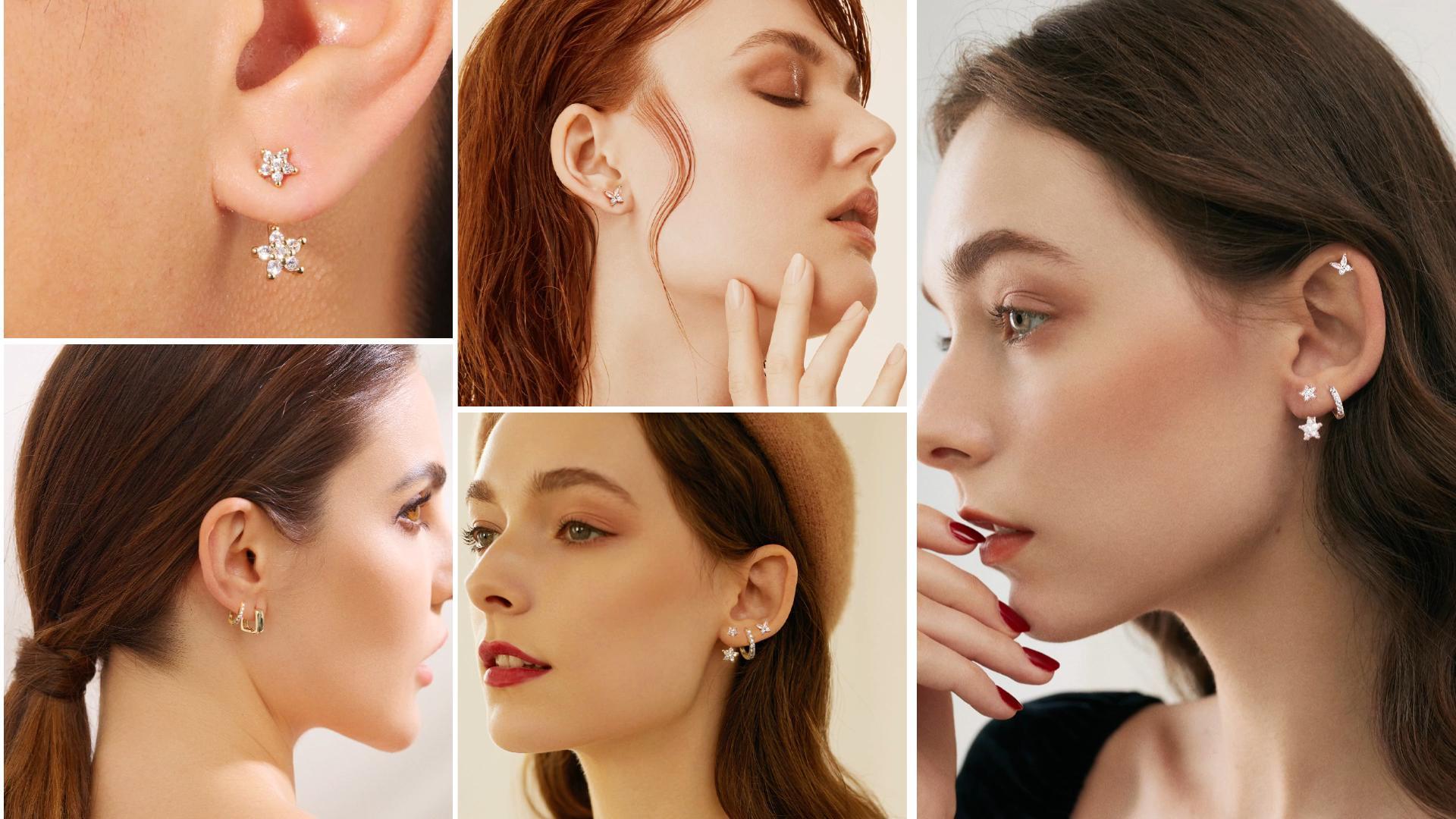 KRFY 24Paia Orecchini Acciaio Inox Per Donne Ragazze Piccoli Orecchini