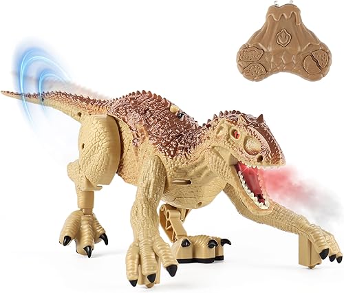 Teensmagic Juguete de dinosaurio a control remoto para niños de 6 a 12 años, robot Jurassic T-Rex RC con luz y sonido rugiente, regalo de cumpleaños