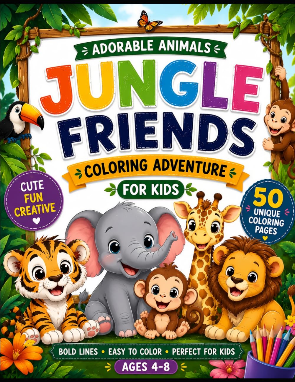 Jungle Friends: Colouring Adventure for kids