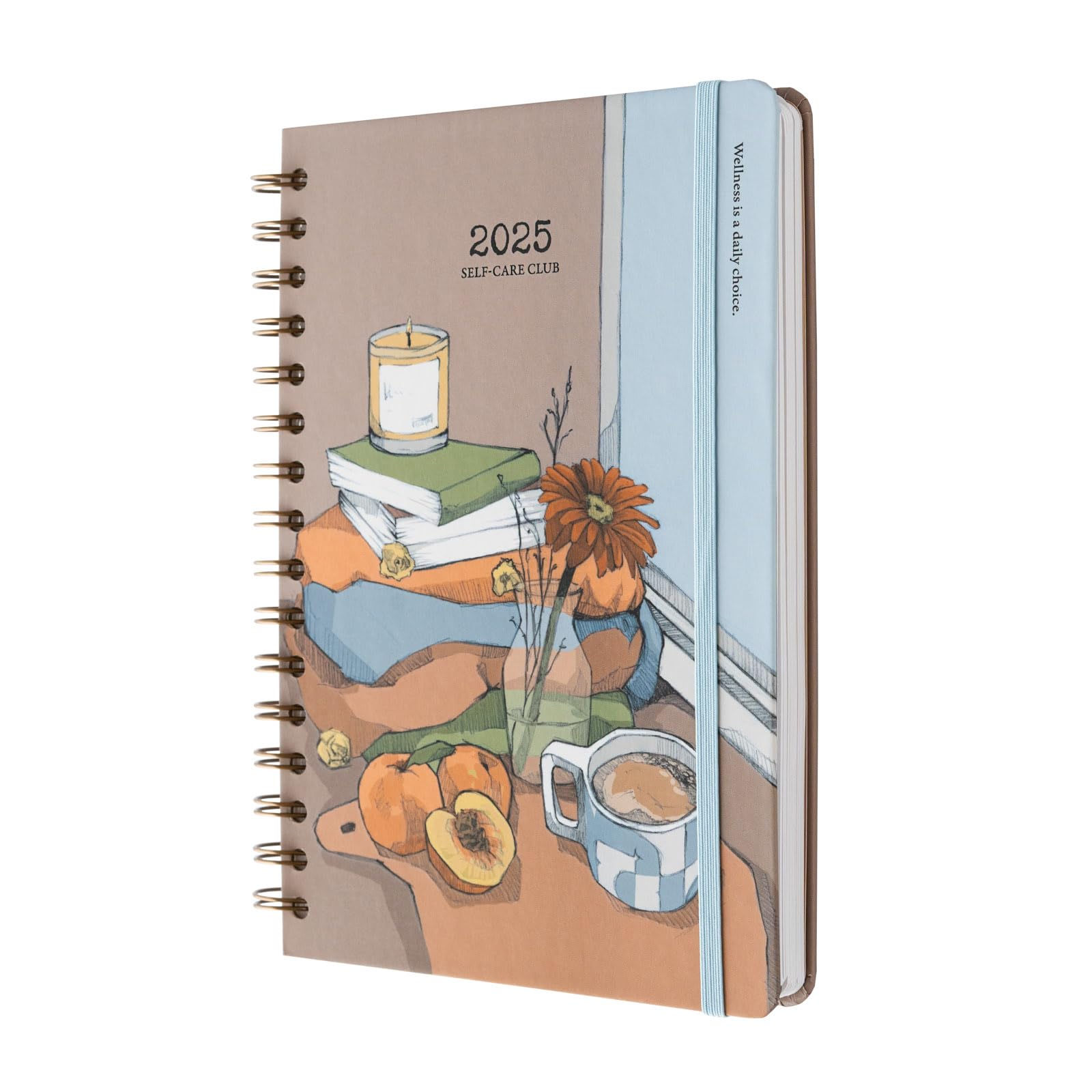 KokonoteDiary 2025 A5 Week To View - Self-Care Club | January 2025 - December 2025 | A5 Planner With Stickers & BookmarksThe Forest Stewardship Council