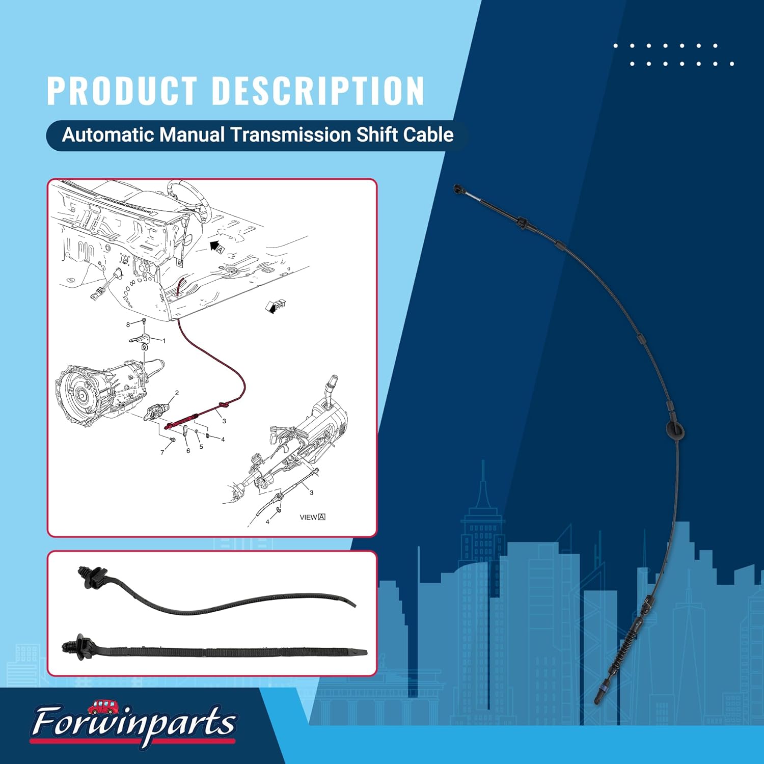 25800701 Automatic Transmission Shift Shifter Control Cable for Chevy Colorado GMC Canyon 2004 2005 2006 2007 2008