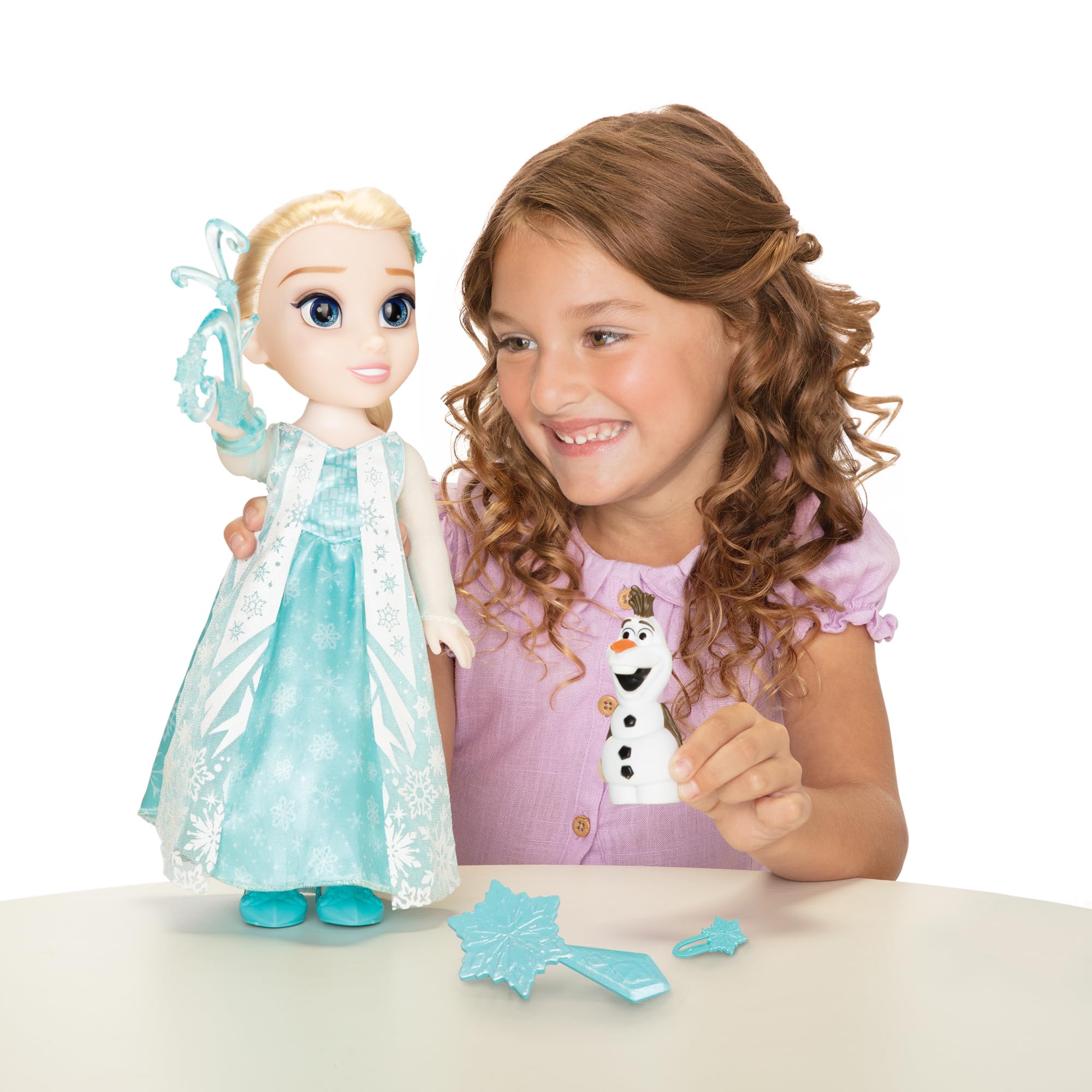 Disney Die Eiskönigin - Frozen - śpiewająca lalka Elsa 35 cm, śpiewa "Let It Go", wraz z akcesoriami dla dodatkowej zabawy dla dziewczynki od 3 lat, 225306, turkusowa