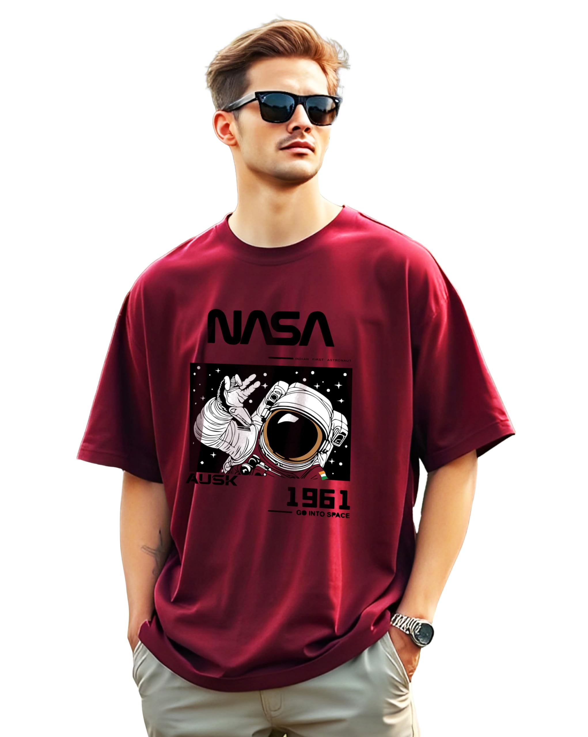 Mens Oversized Half Sleeve Printed T-Shirt for Men-image-6