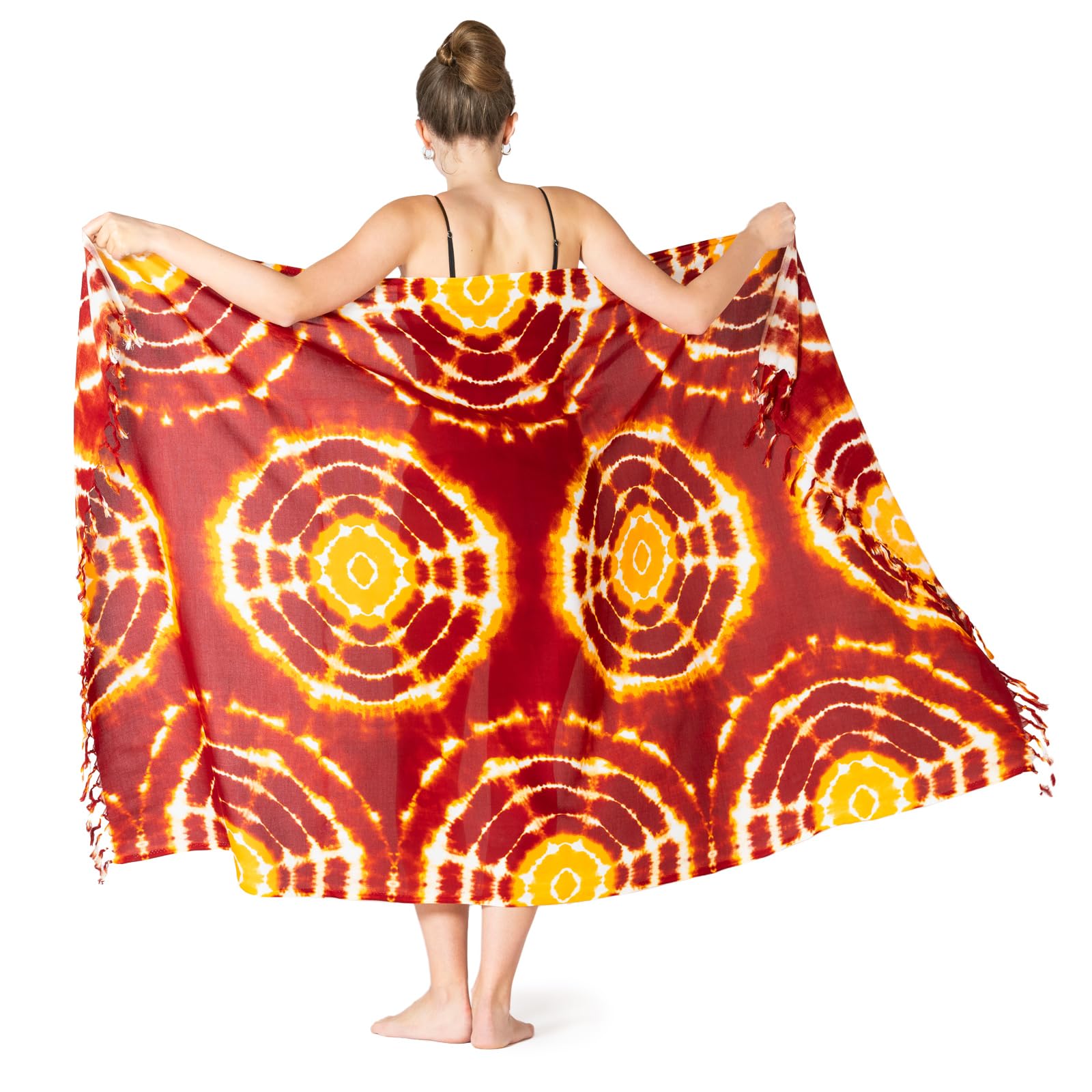 PANASIAM Sarong sunrise, red orange, XL