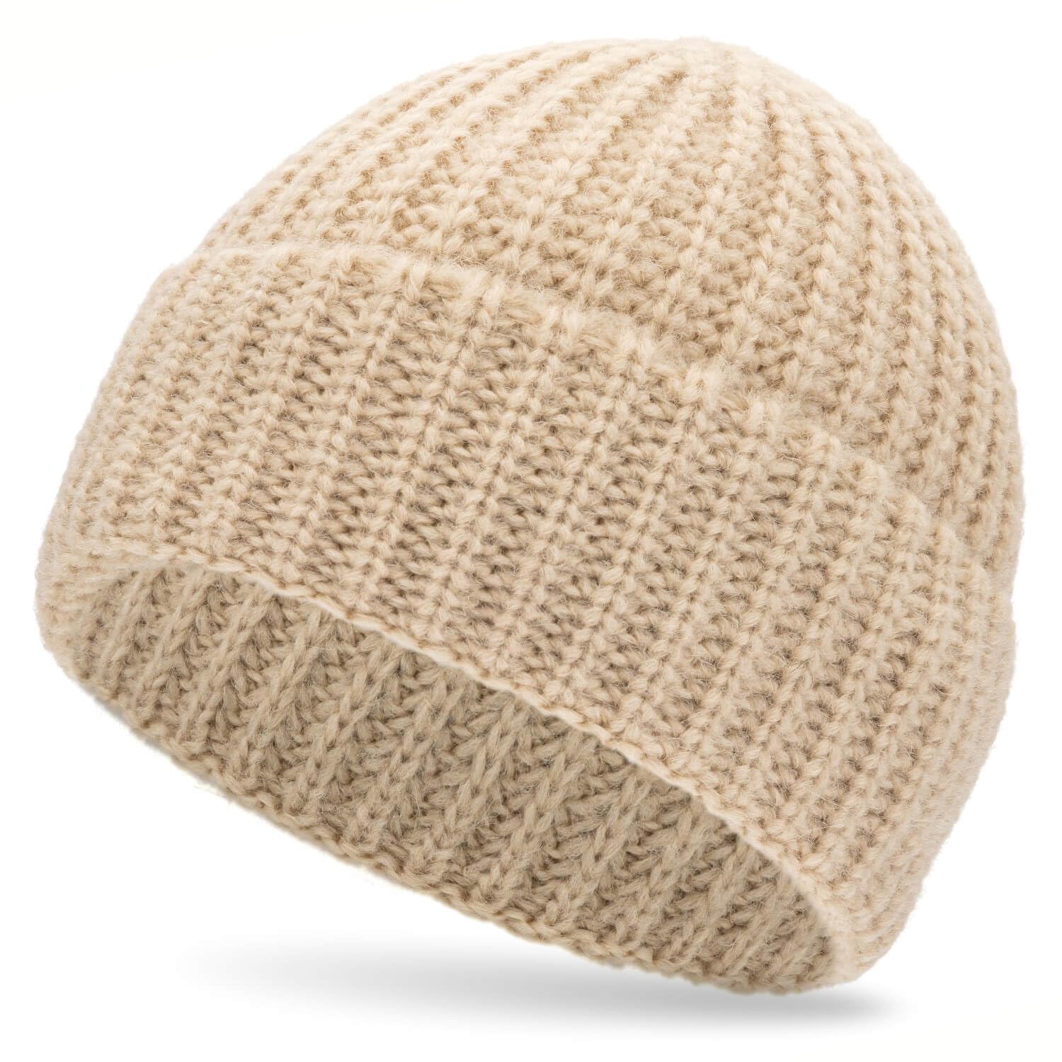 HANSA-FARM |Dicke Baby Alpaka Mütze - warm und leicht aus 80% Baby Alpaka - Made in Germany