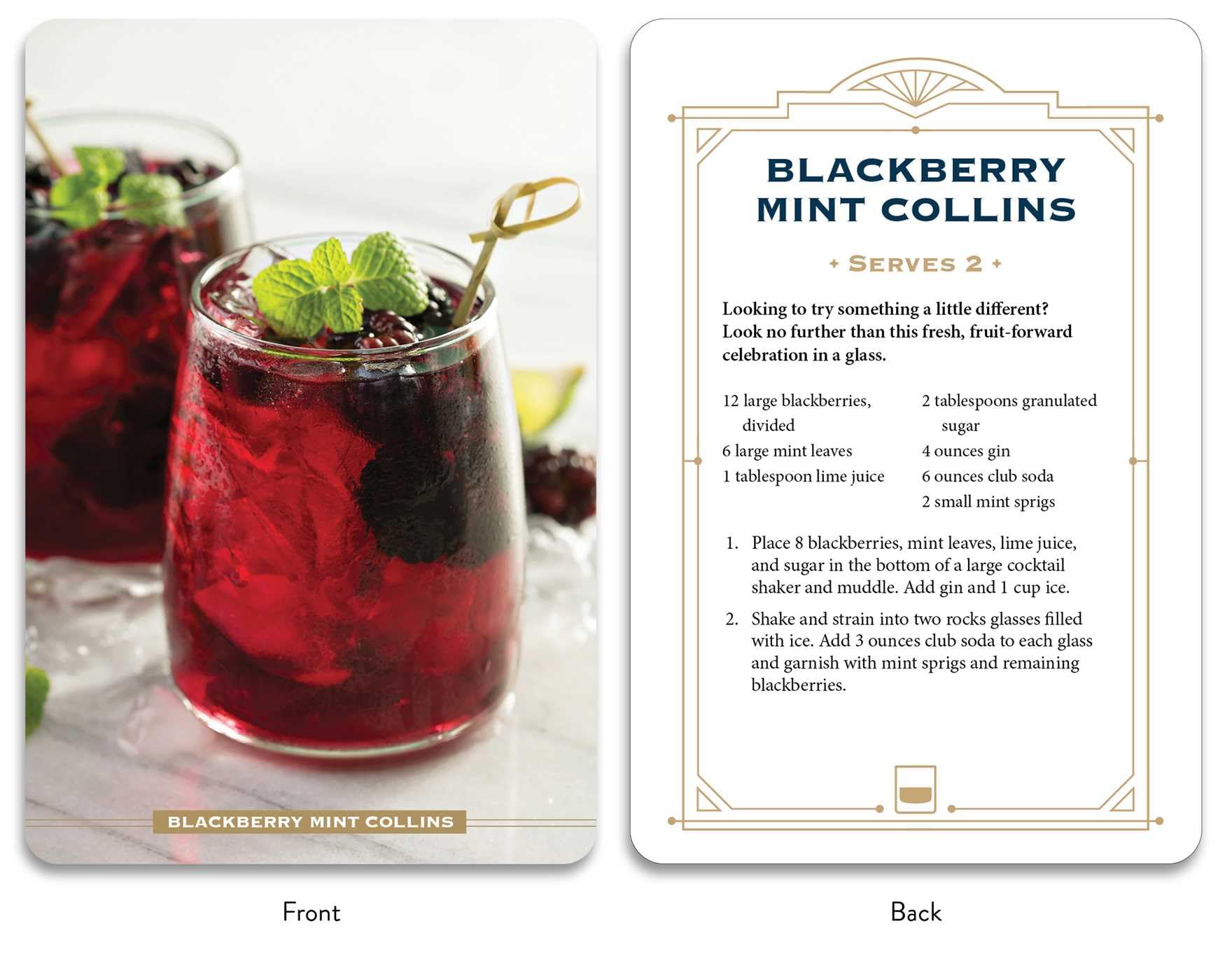 Gin Cocktail Cards A-Z: The Ultimate Drink Recipe Dictionary Deck (Cocktail Recipe Deck)