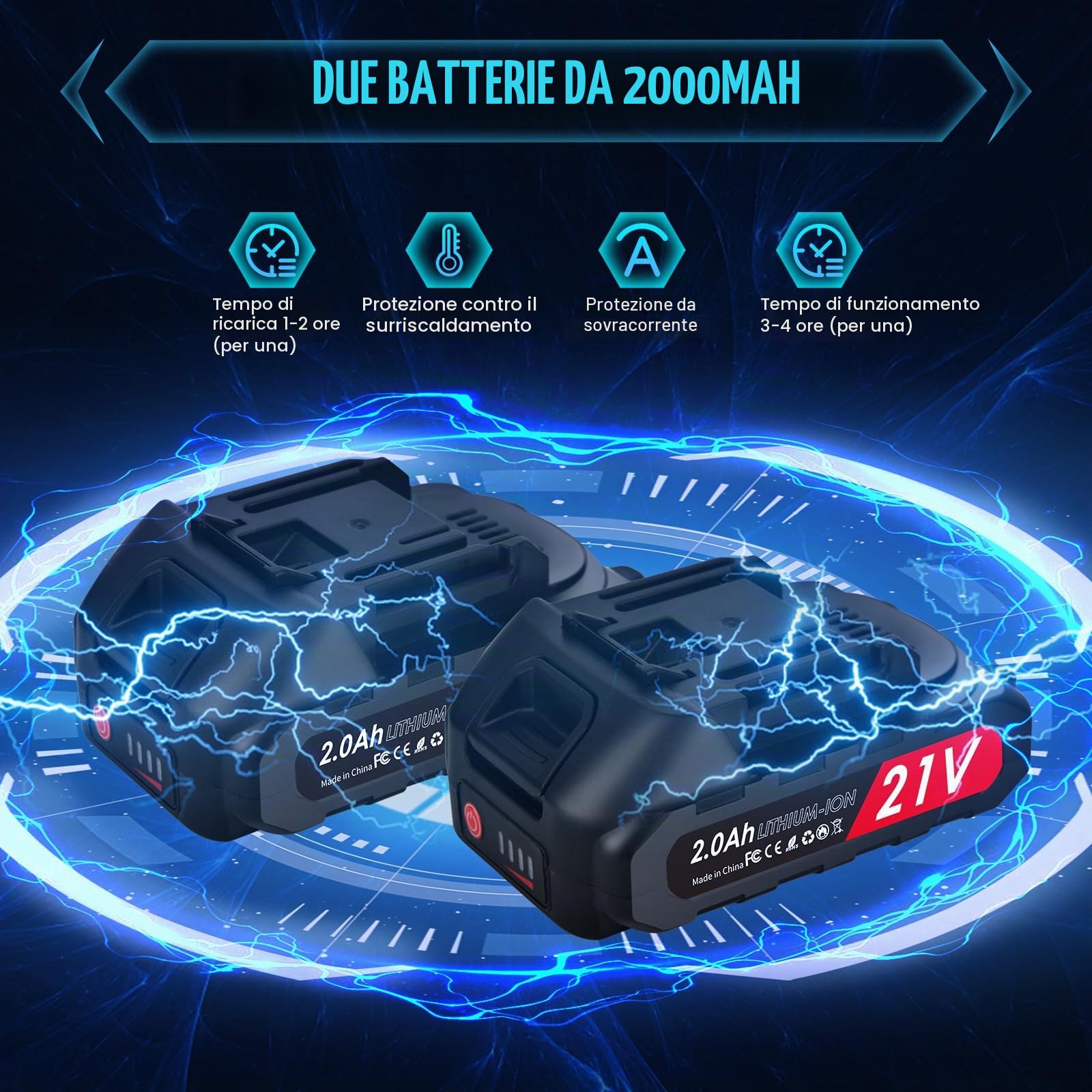 NUZEKY Forbice Potatura a Batteria 50mm con Asta di Estensione: Cesoie Potatura Elettriche Professionali Con2 21V/2000 mAh Batteria-Forbice Elettrica per Potatura con LCD Display per Jardinage,Olives