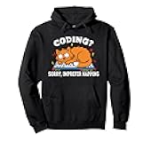 Funny Cat Coding Error 404 Napping Developer Programmer Pun Pullover Hoodie