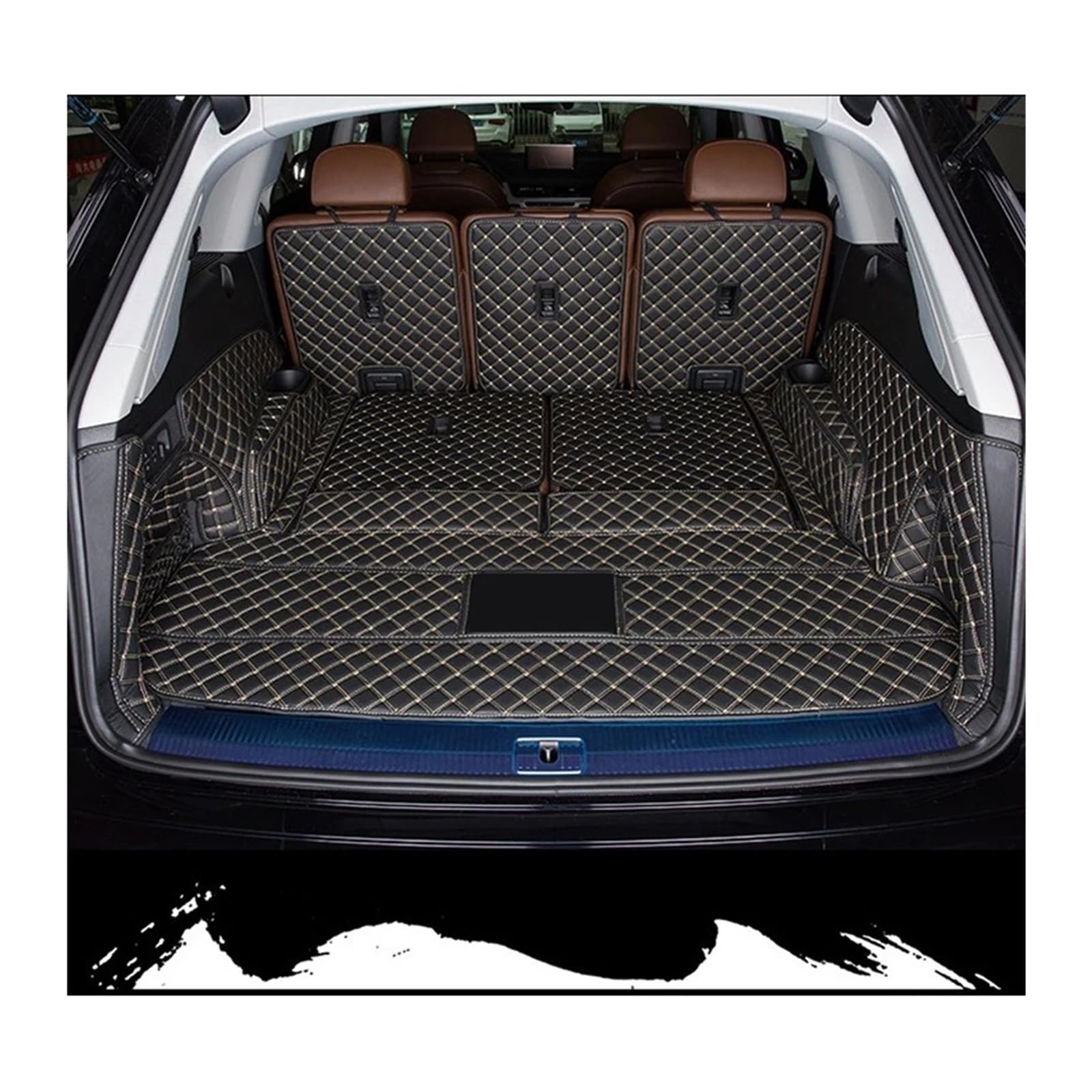 Auto Tappetino Bagagliaio Per Q7 7 Posti 2022 Tappetini Per Bagagliaio In Pelle Cargo Liner Accessori Para Auto Alfombrillas Coche Tapetes Para Carro