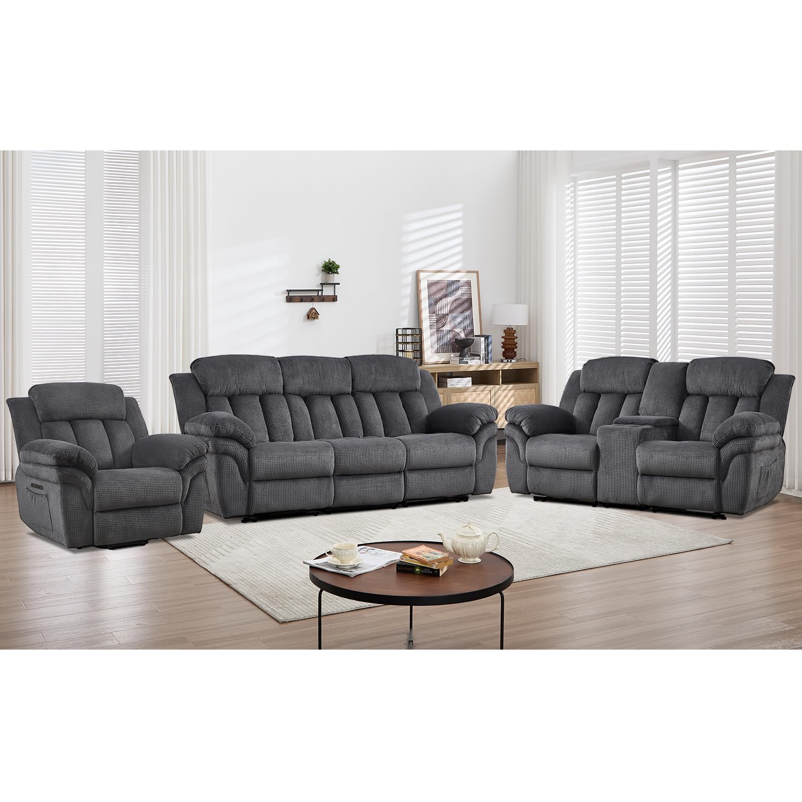 CANMOV Recliner Sofa Set