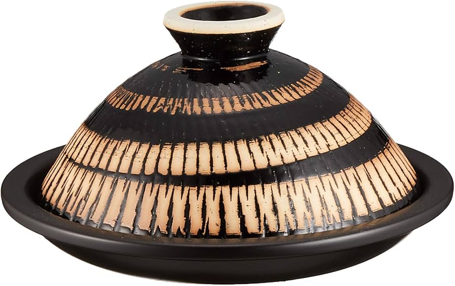 ☆美品☆ 永谷園　ふっくらさん　黒らく　【大】3〜5人用　AND-06 Amazon｜長谷園 ふっくらさん 黒らく 大(3-5人用) NND-06｜土鍋